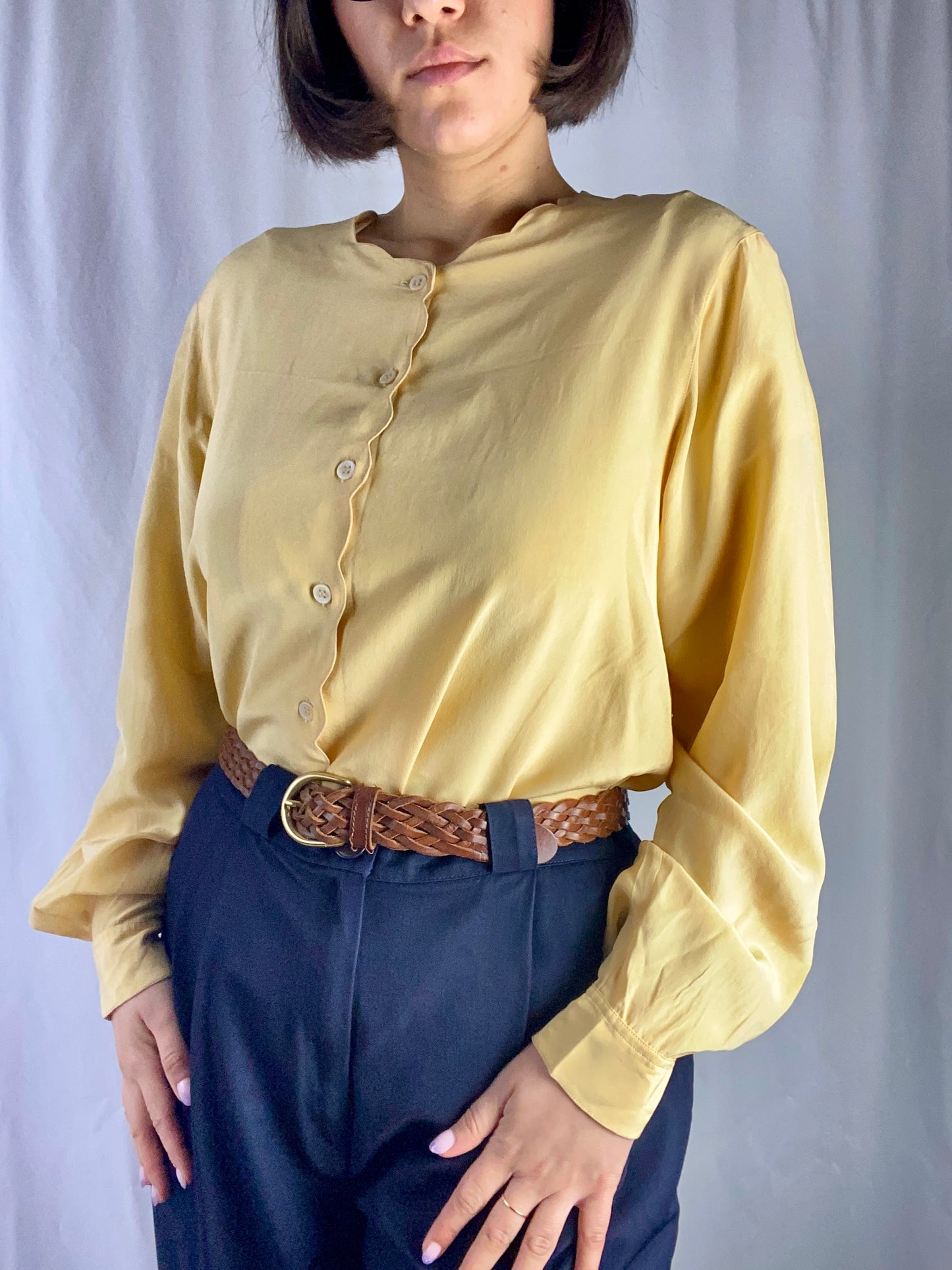 Camicia gialla in seta - TG. 42/44