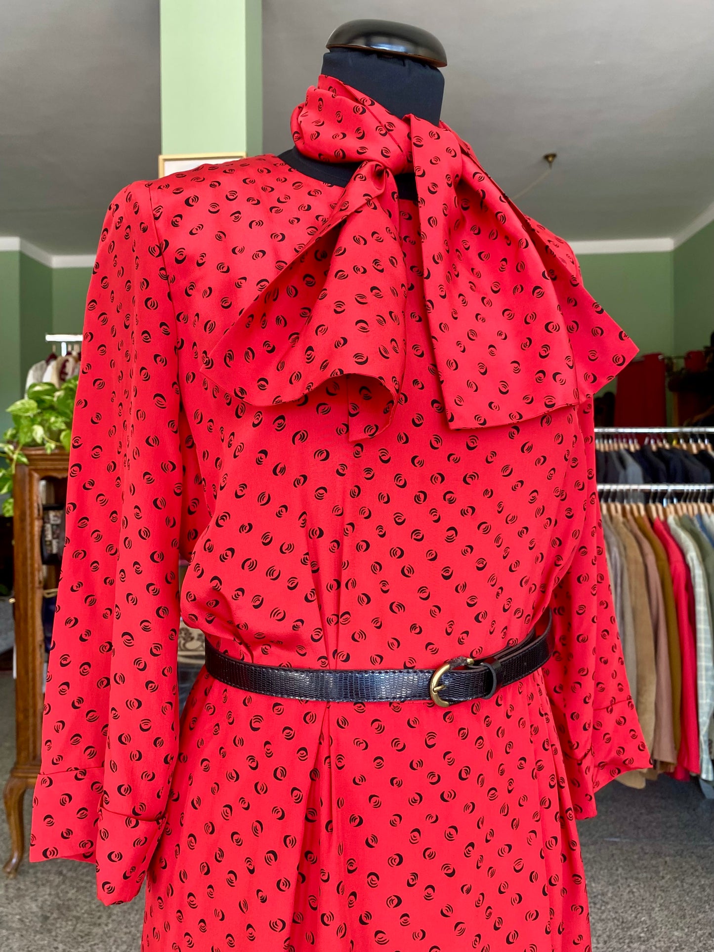 Abito rosso sartoriale in seta - TG. 40/42