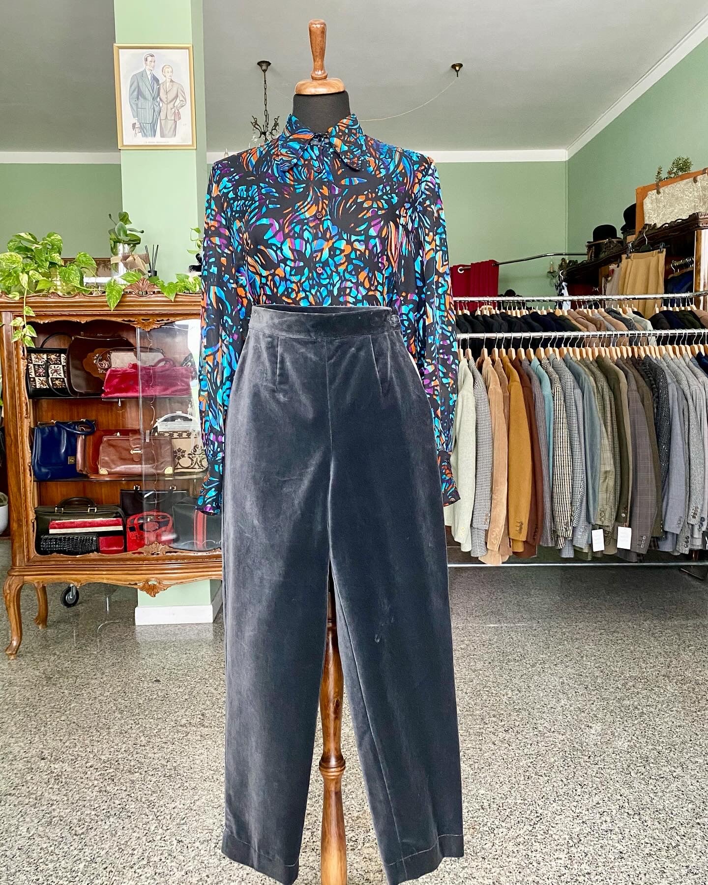 Pantaloni in velluto nuovi fondo di magazzino - TG. 38