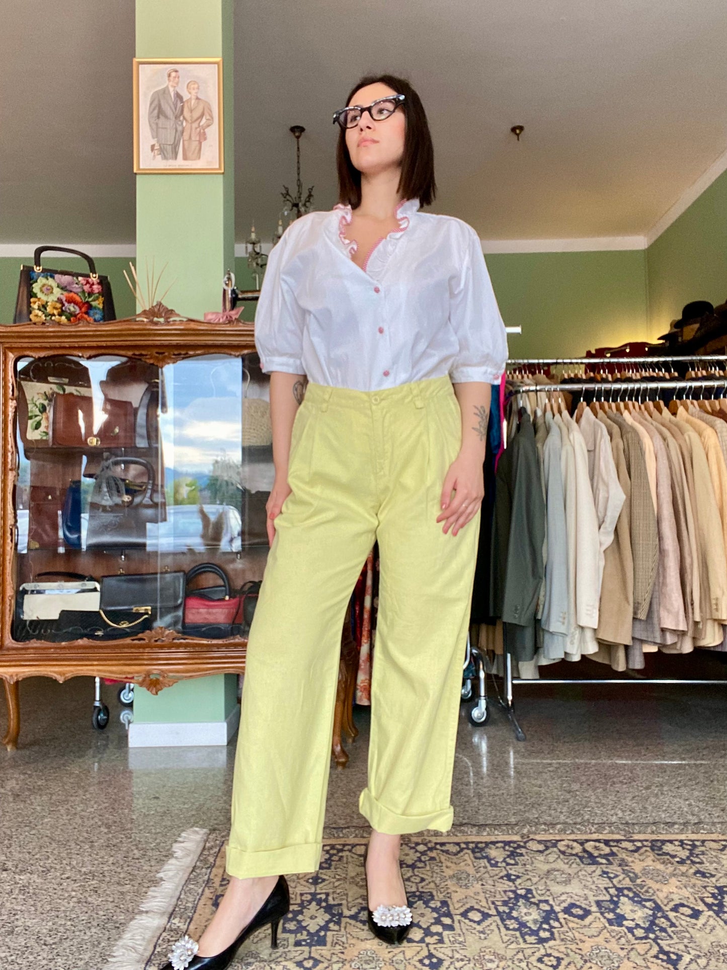 Pantaloni 100% lino Guess - TG. 44
