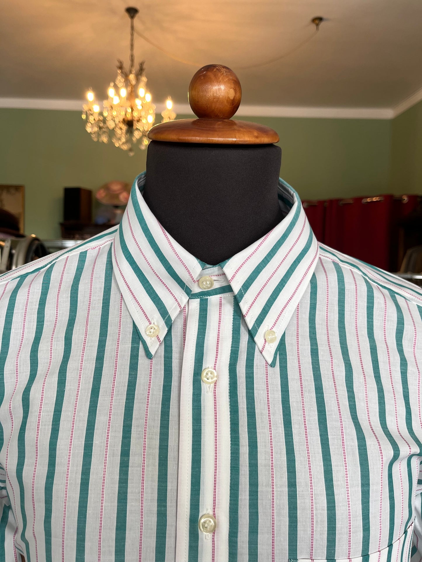Camicia anni ‘80 verde e rossa tg. L