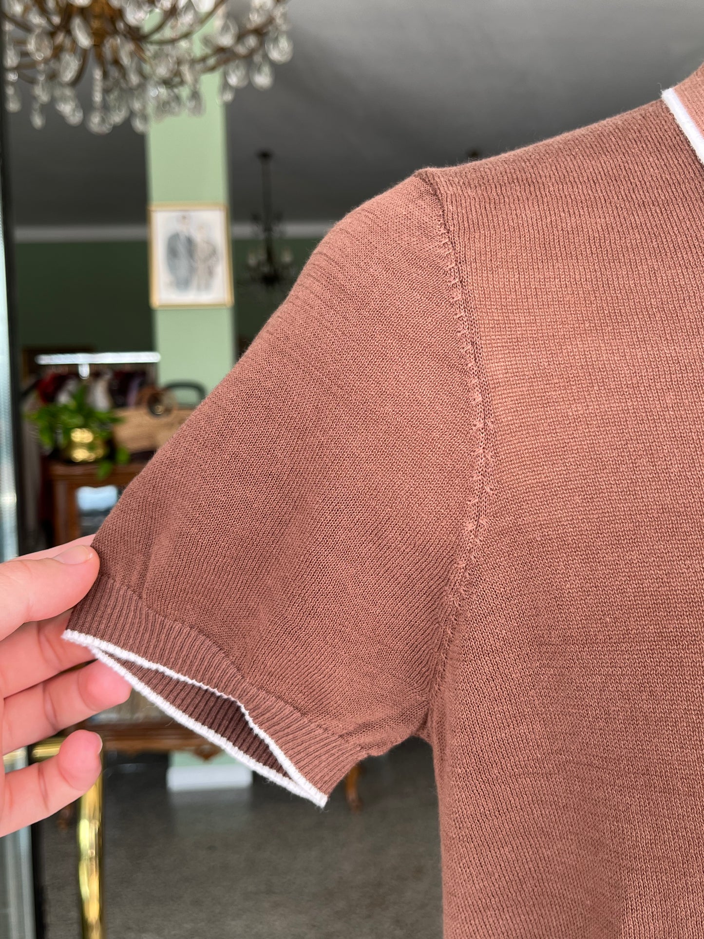Polo a maniche corte cotone/lino tg. 54