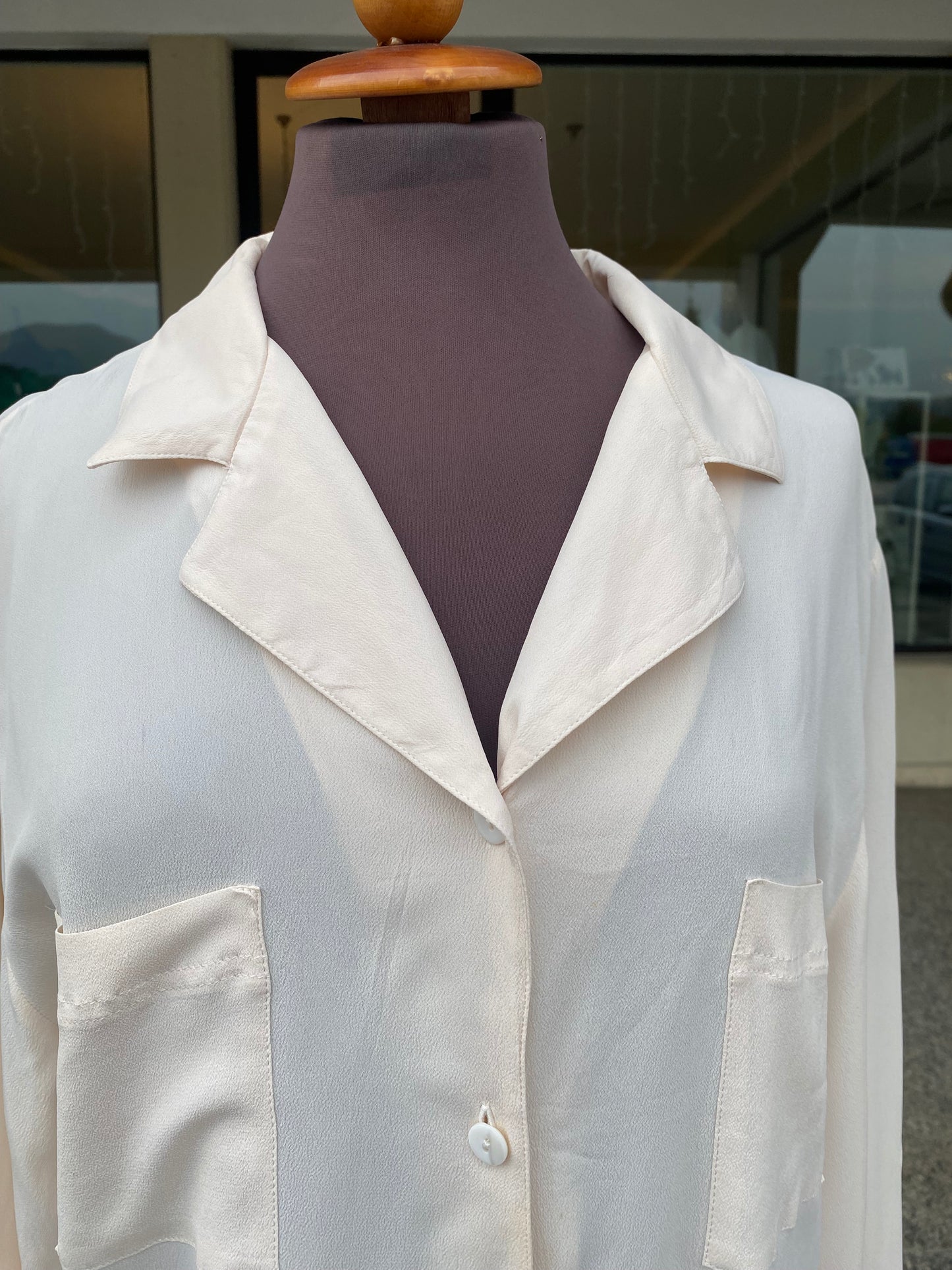 Camicia in seta panna - TG. 50