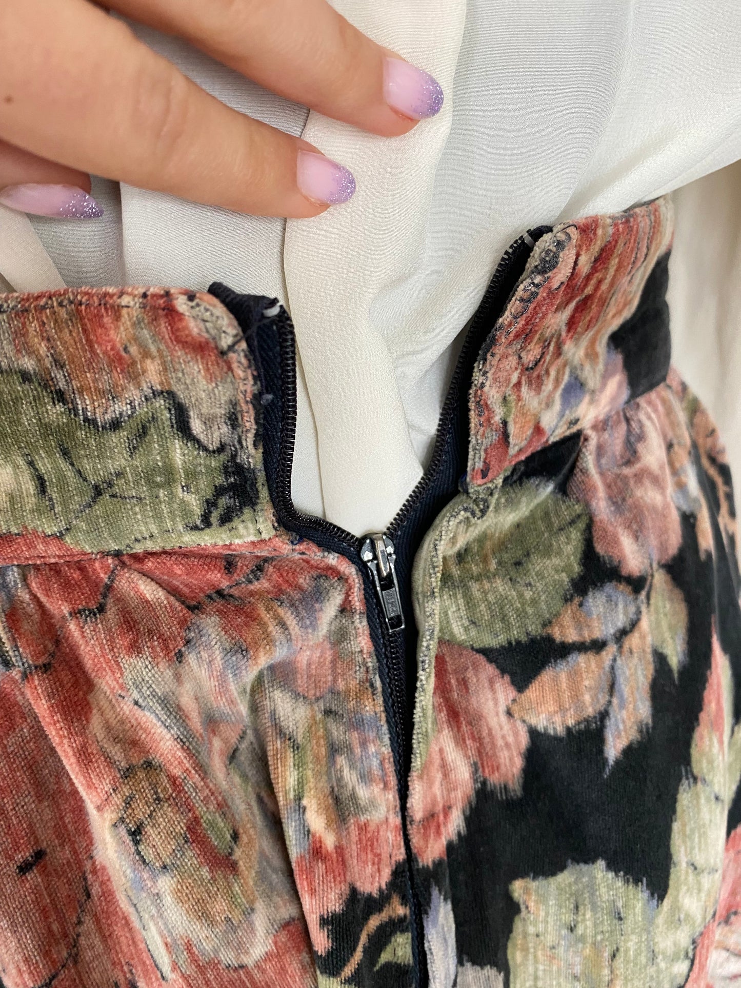 Gonna a ruota in velluto - TG. 38