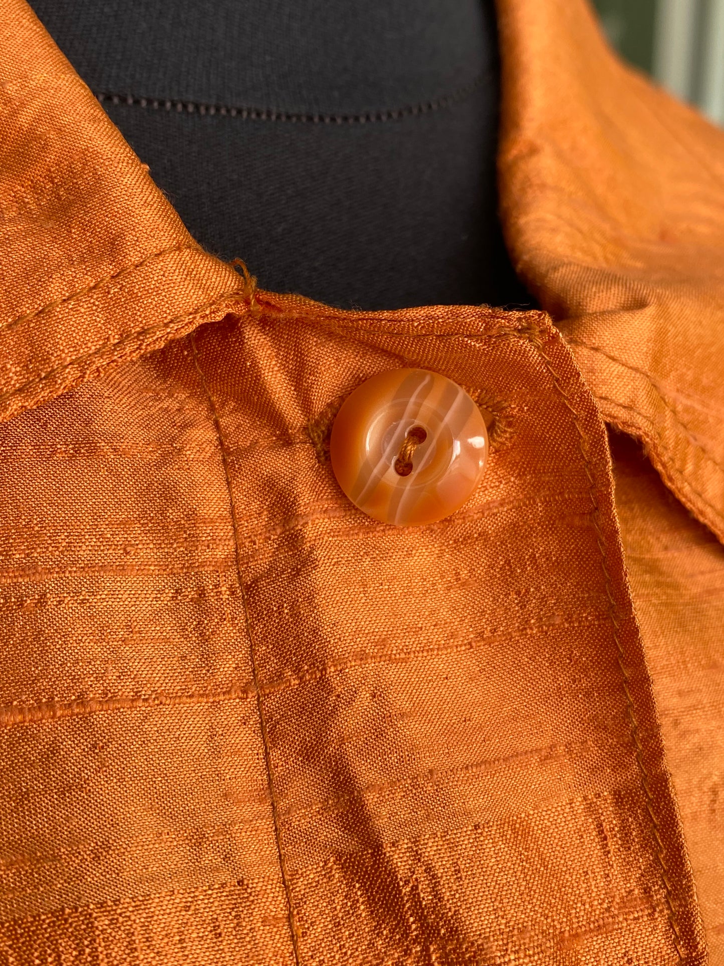Camicia in shantung arancione - TG 42/44