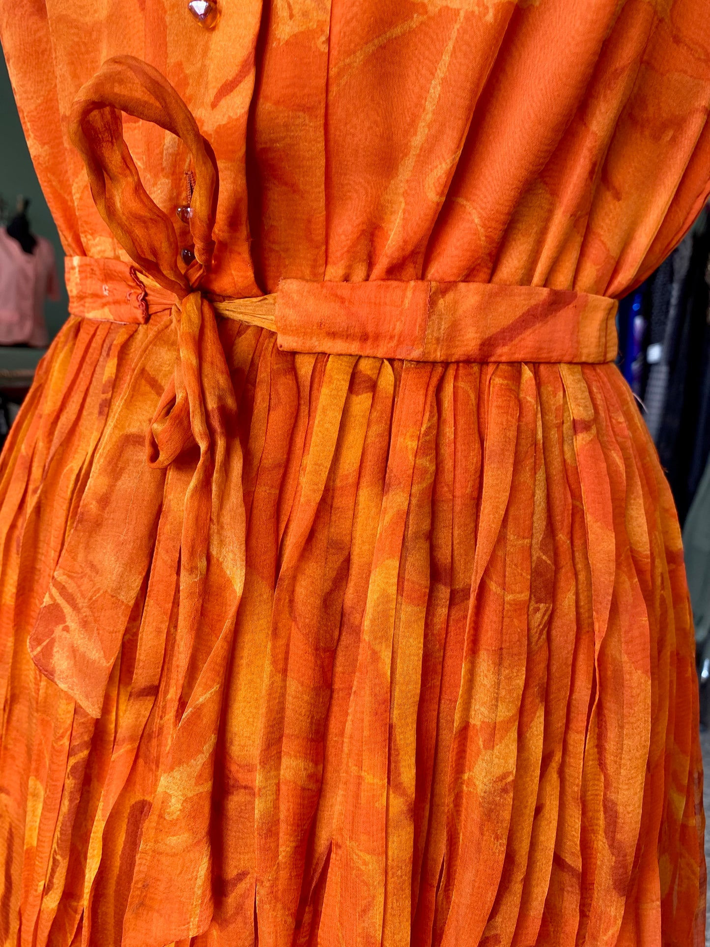 Abito sartoriale anni ‘60 in organza di seta - TG. 38/40