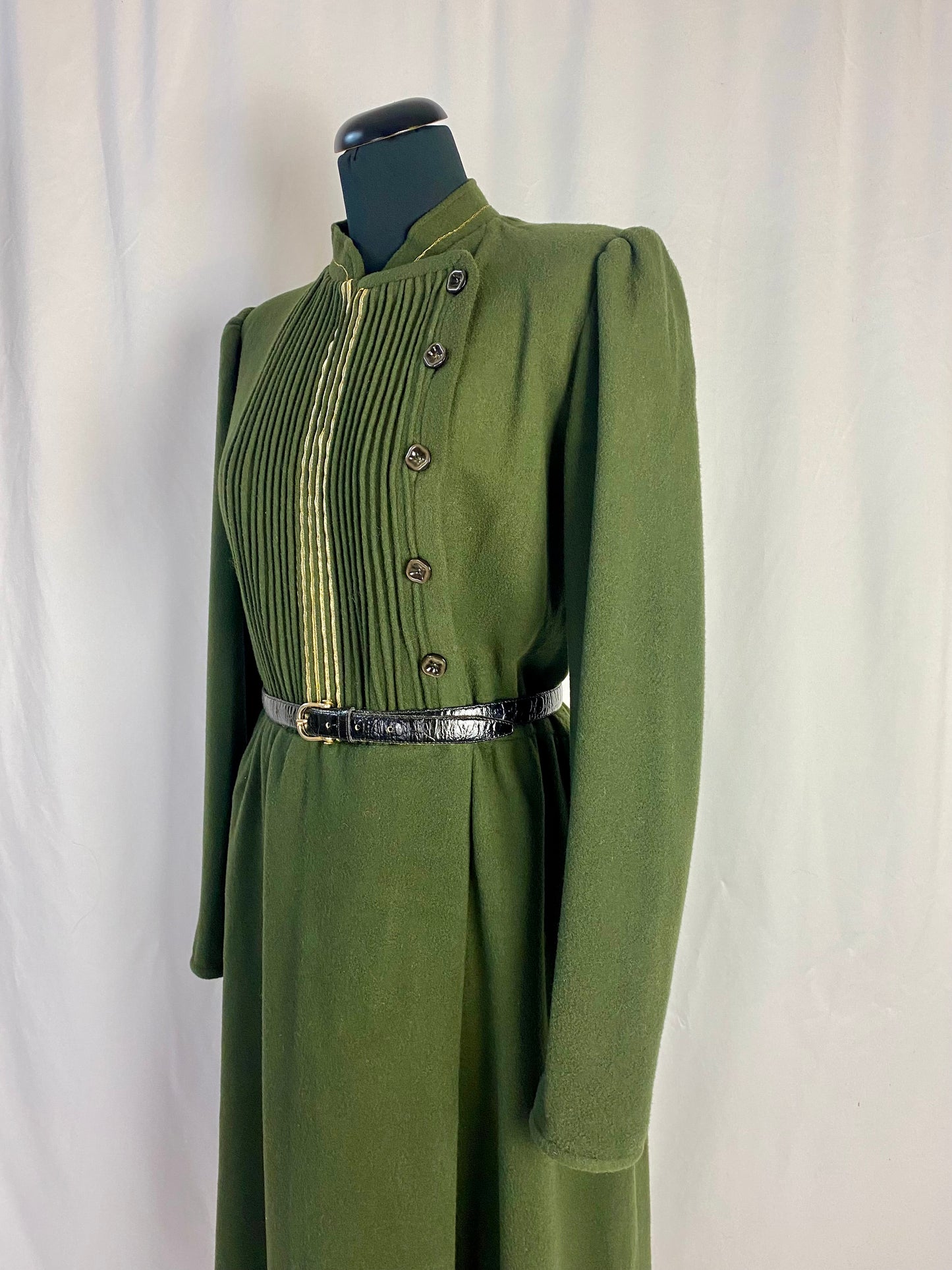 Abito verde bosco in lana - TG 48/50