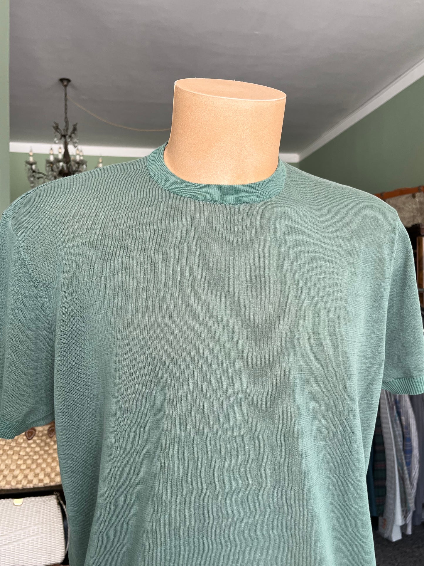 T-shirt a maniche corte cotone/lino tg. 56