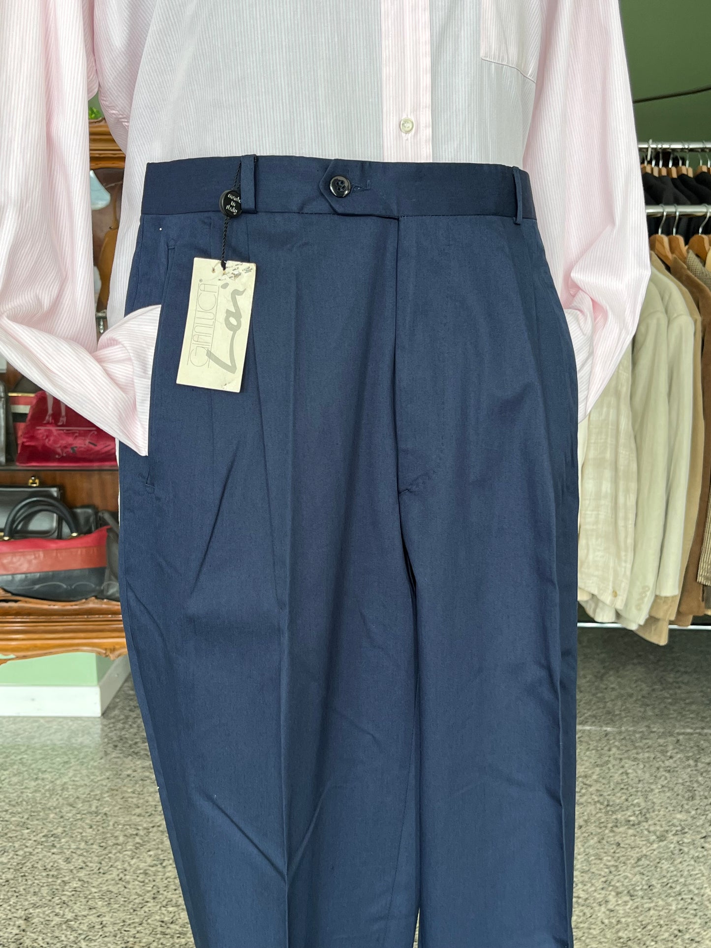 Calzoni in cotone blu tg. 48
