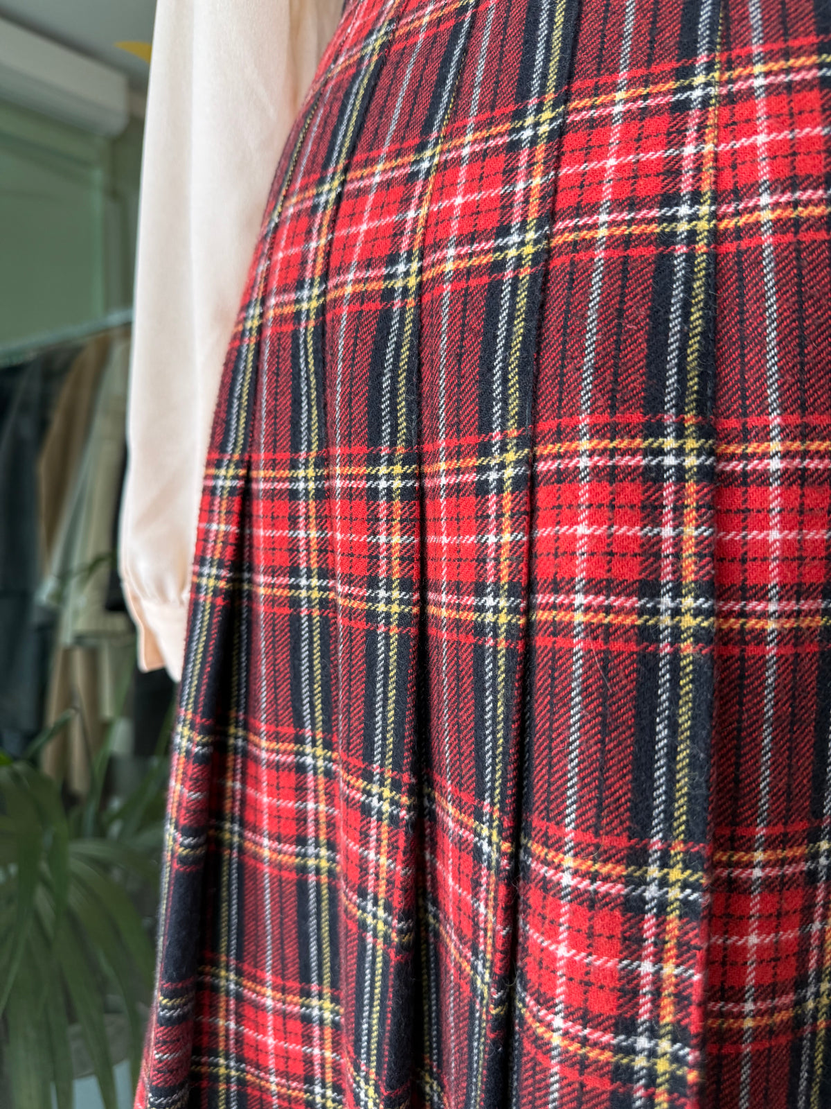 Gonna in lana tartan rossa - TG. 40