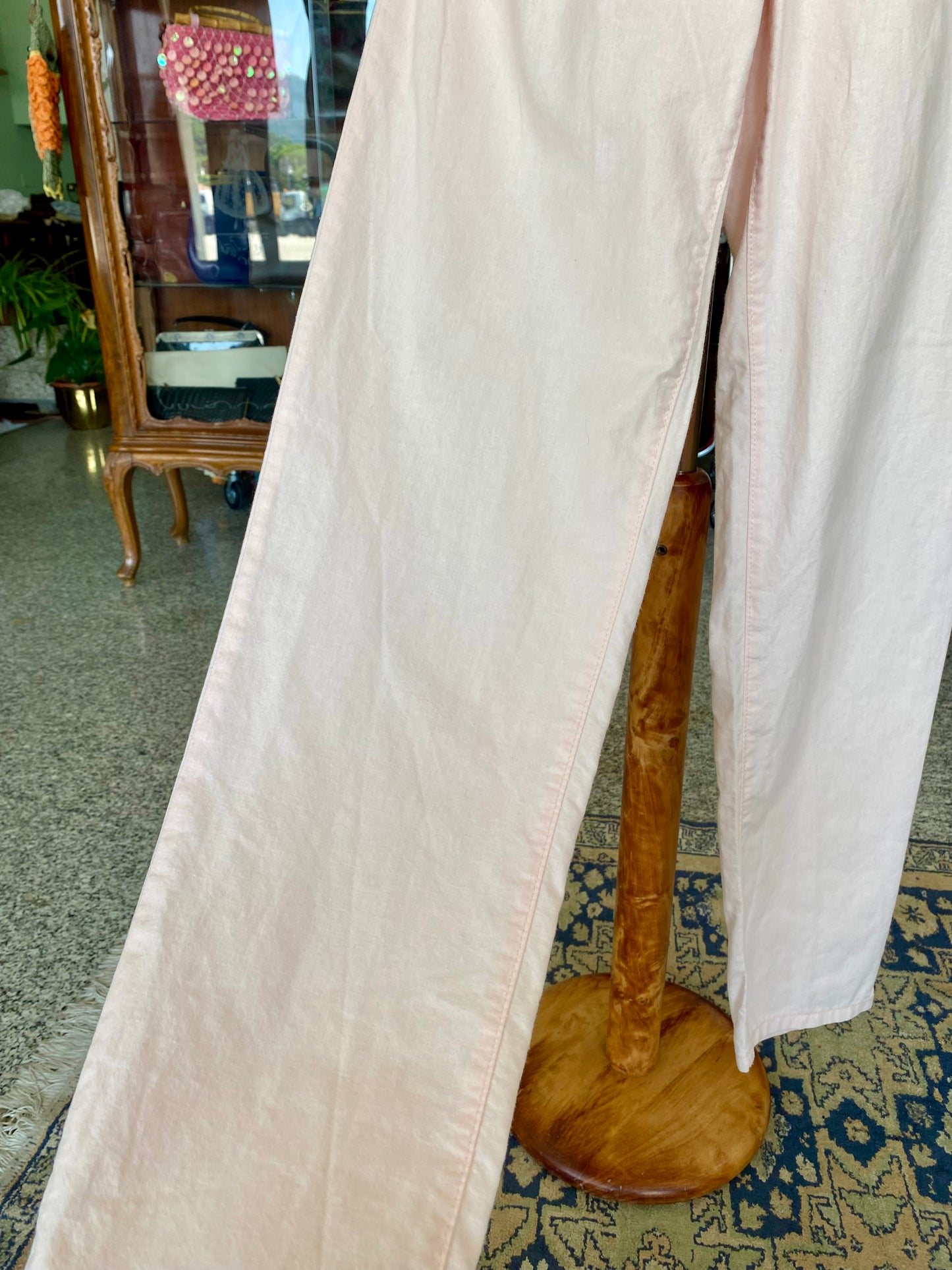 Pantaloni rosa pastello 100% cotone - TG. 38