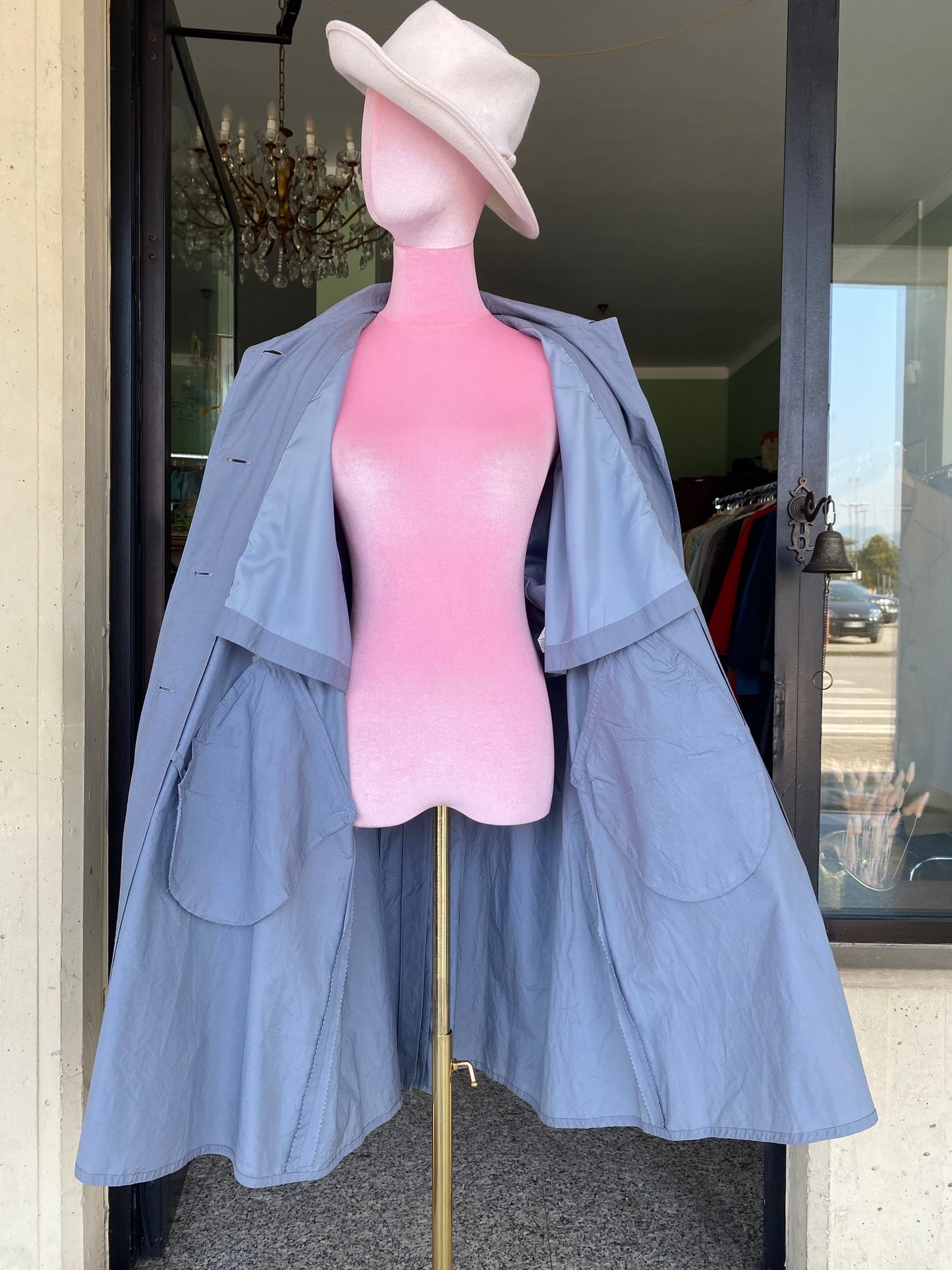 Trench anni ‘80 azzurro - TG. 40/42/44