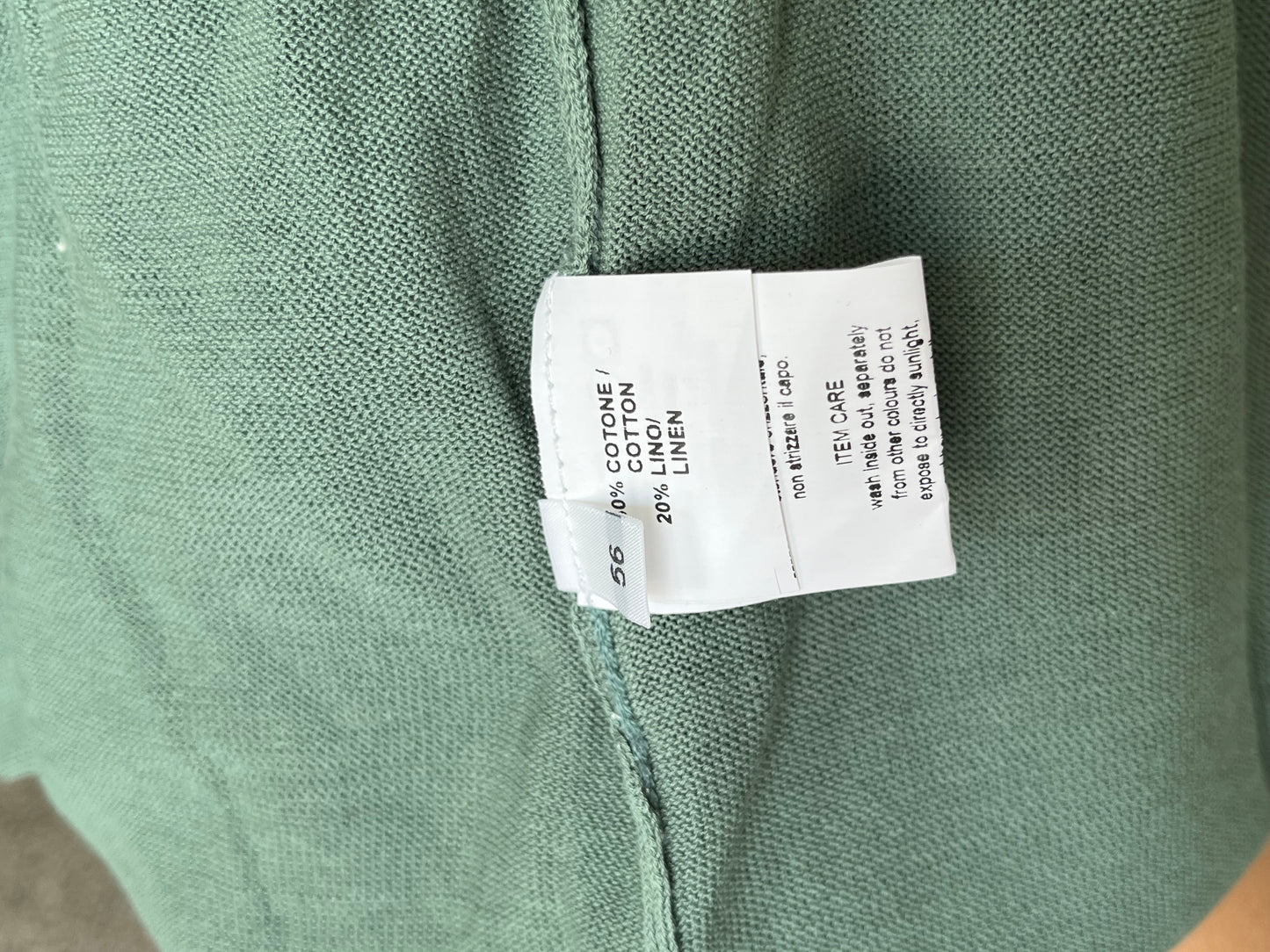 T-shirt a maniche corte cotone/lino tg. 56