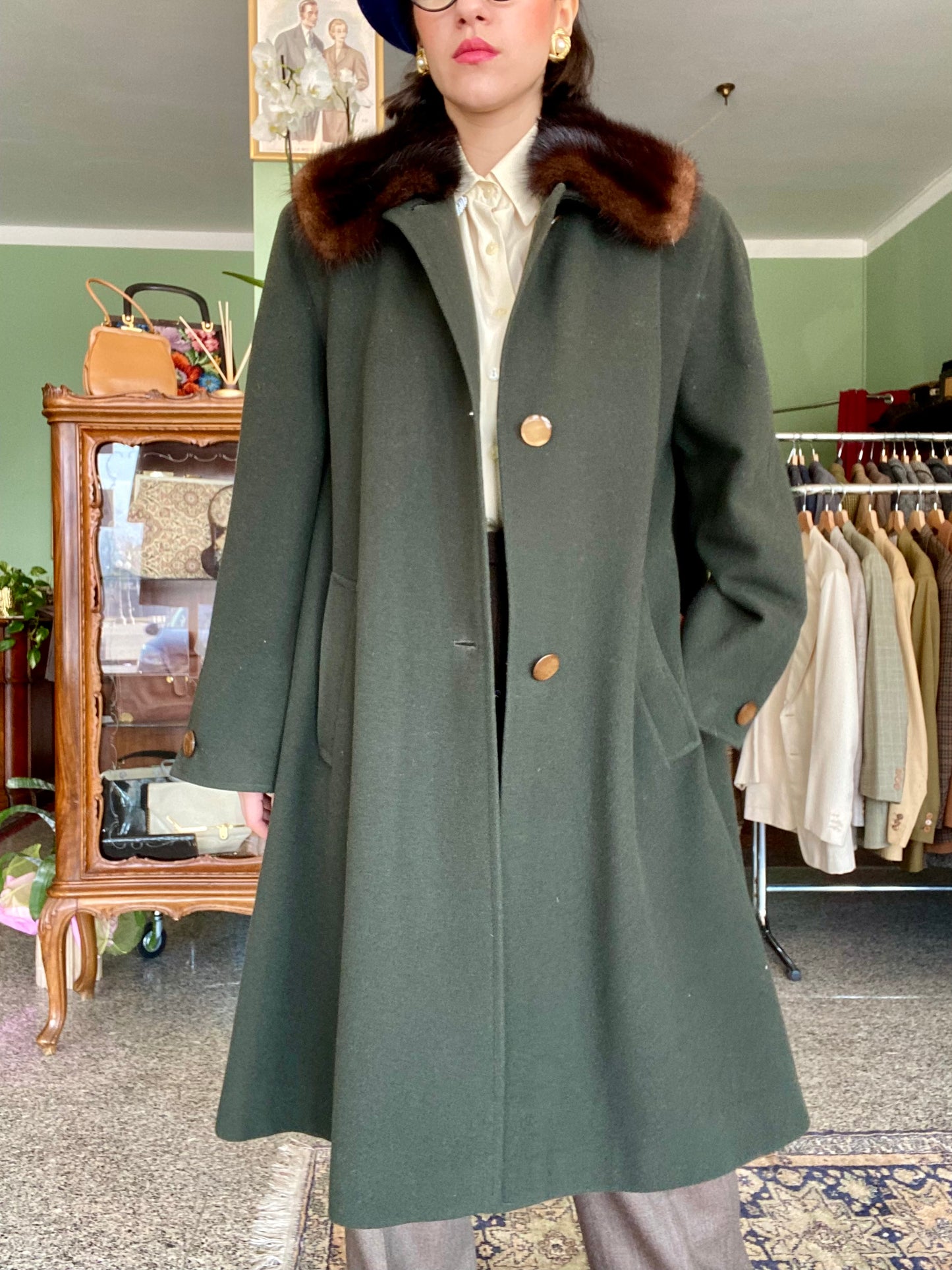 Cappotto verde oliva