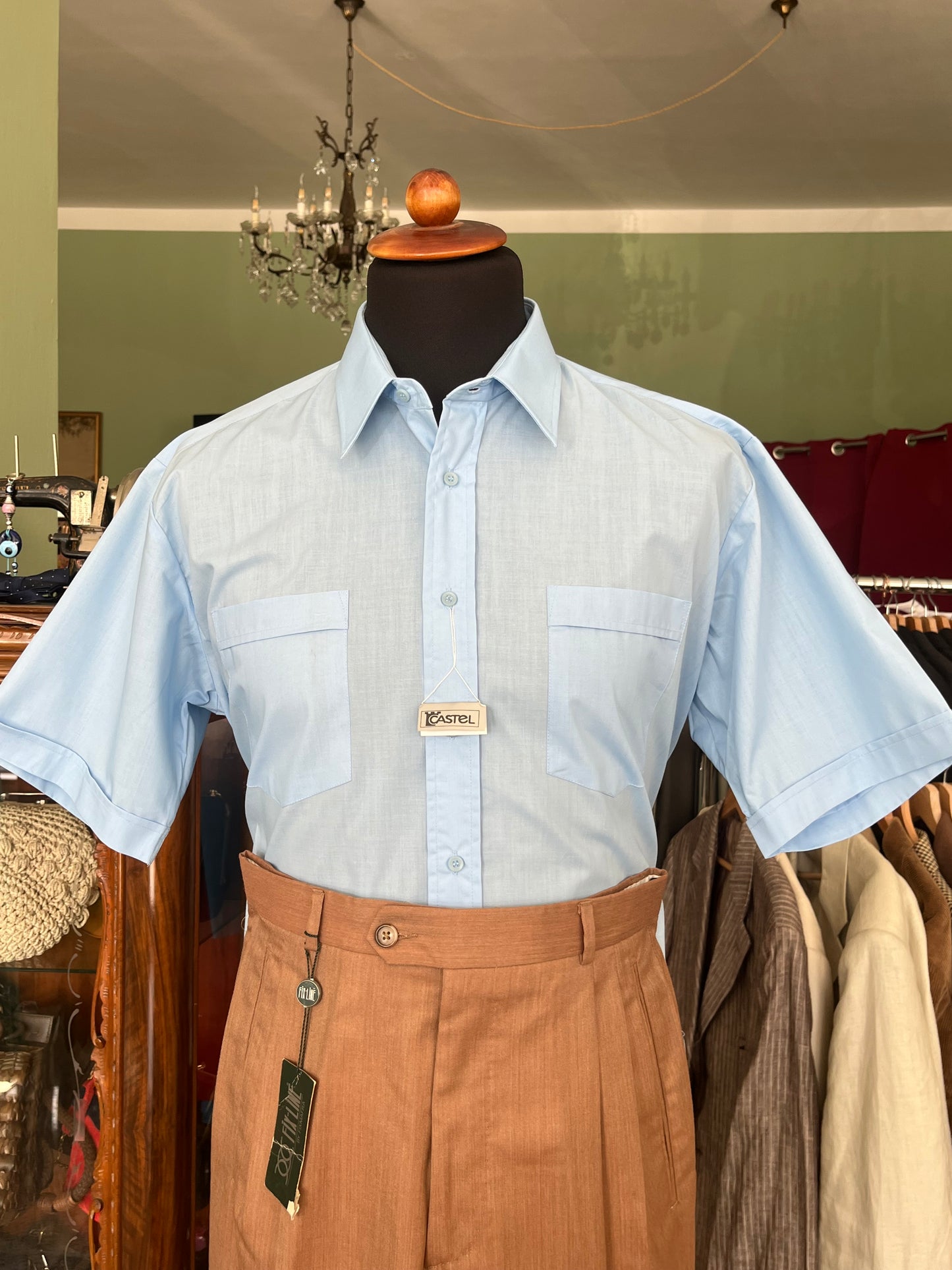 Camicia anni ‘70 a maniche corte tg. M-L