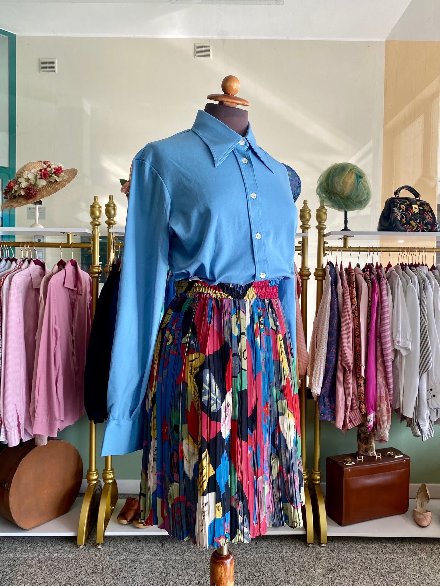Camicia celeste anni ‘70 - TG. 44/46