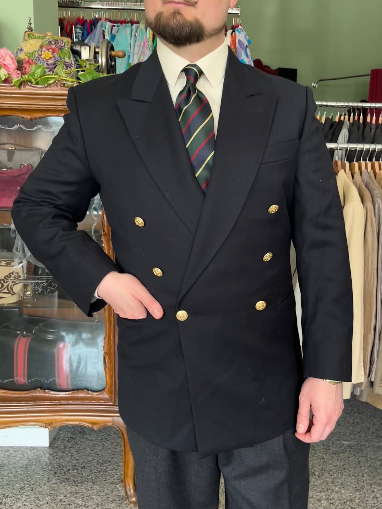 Blazer anni '80 doppiopetto tg. 48