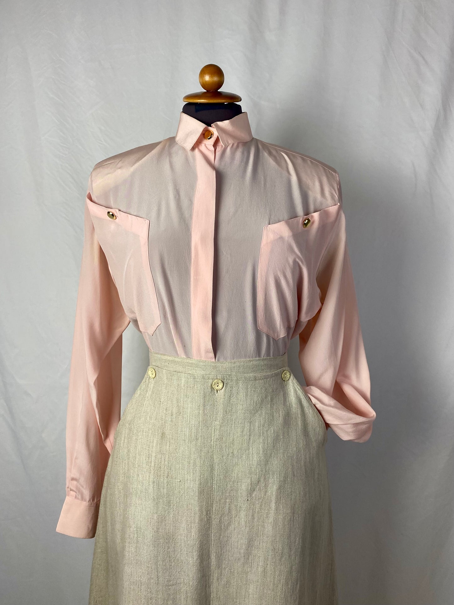 Camicia rosa in seta - TG. 42/44