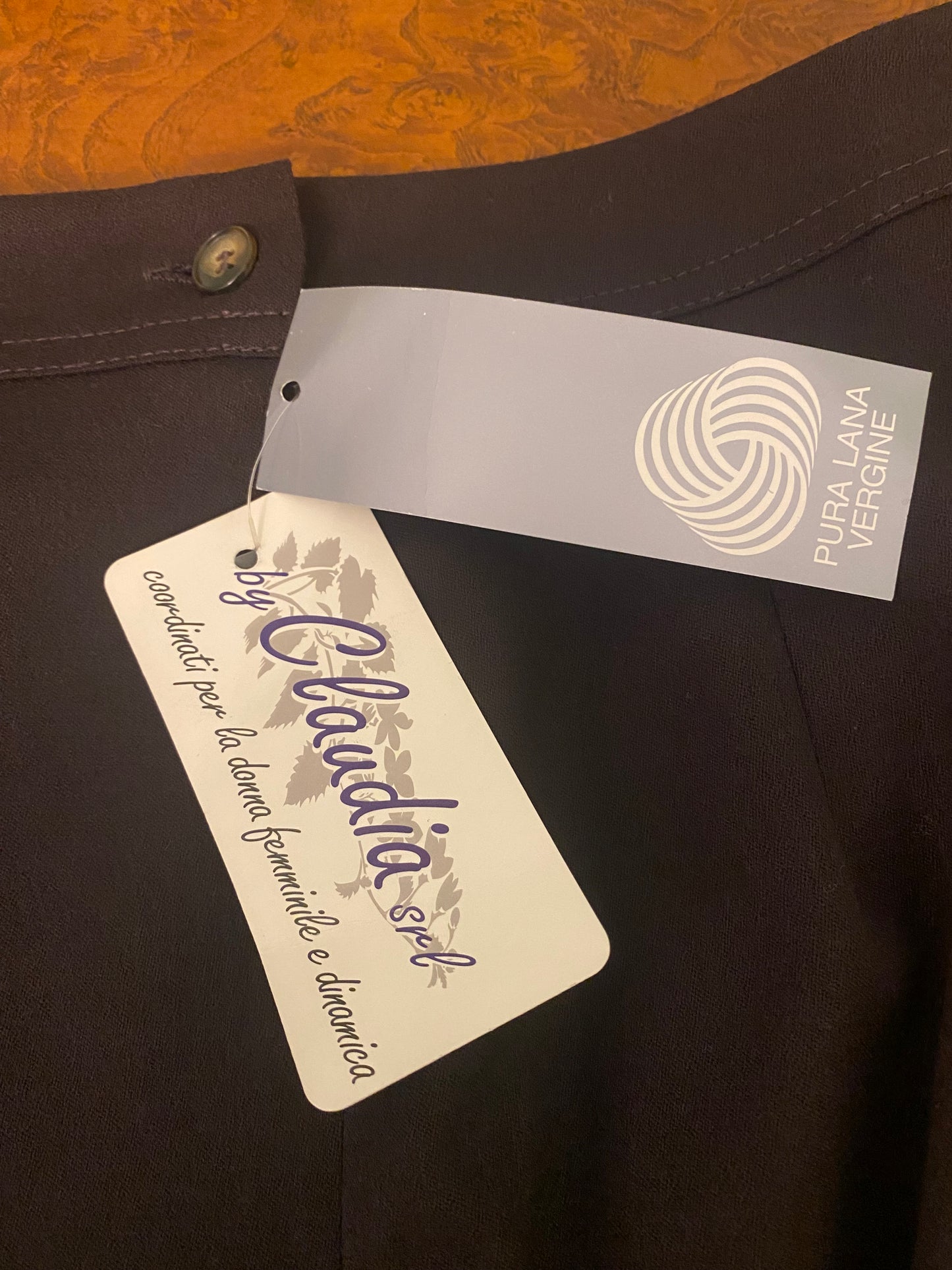 Pantaloni in lana marrone scuro - TG. 40