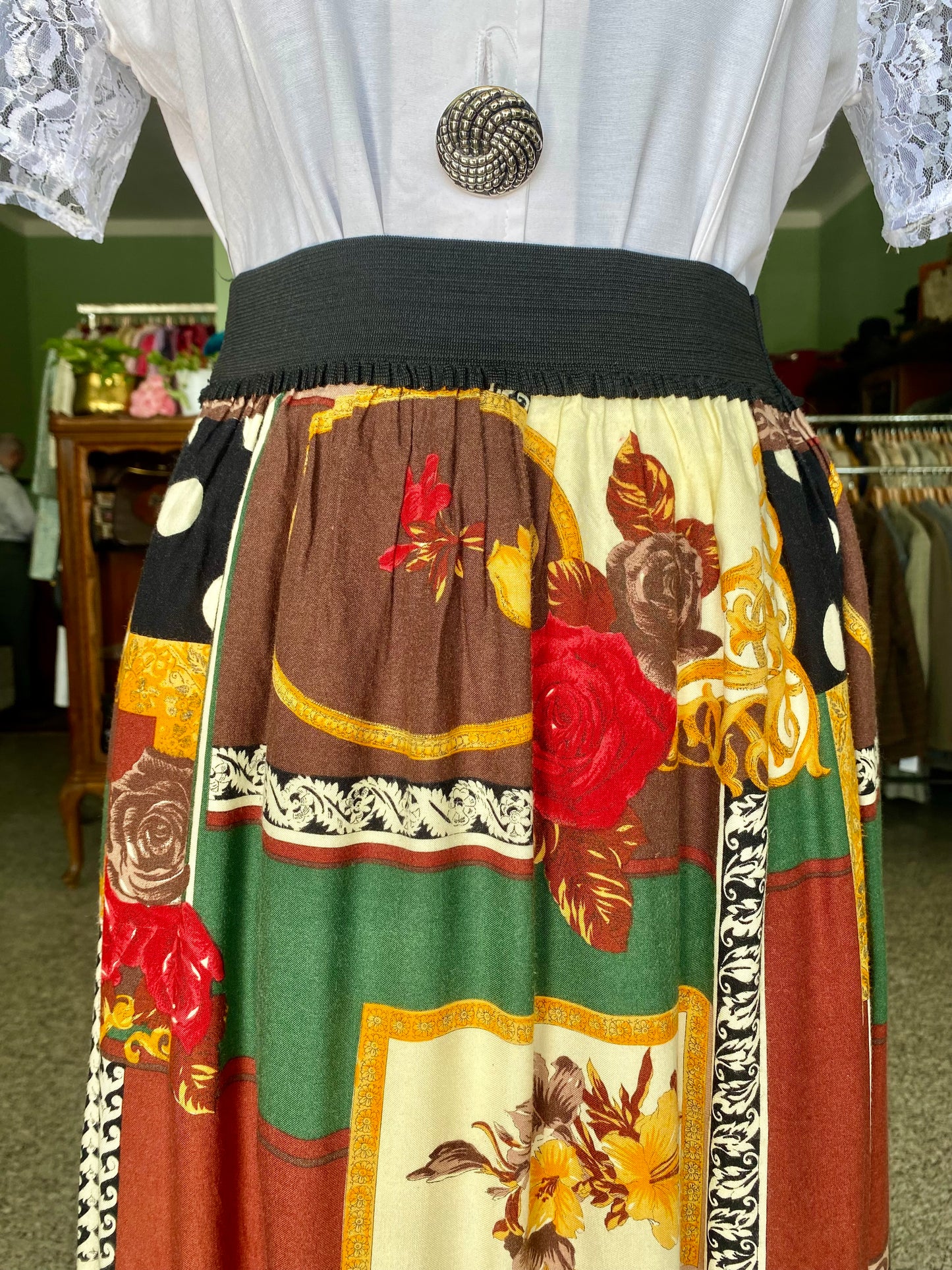 Gonna anni ‘80 stile patchwork - TG. 40/42/44 - vita elastica