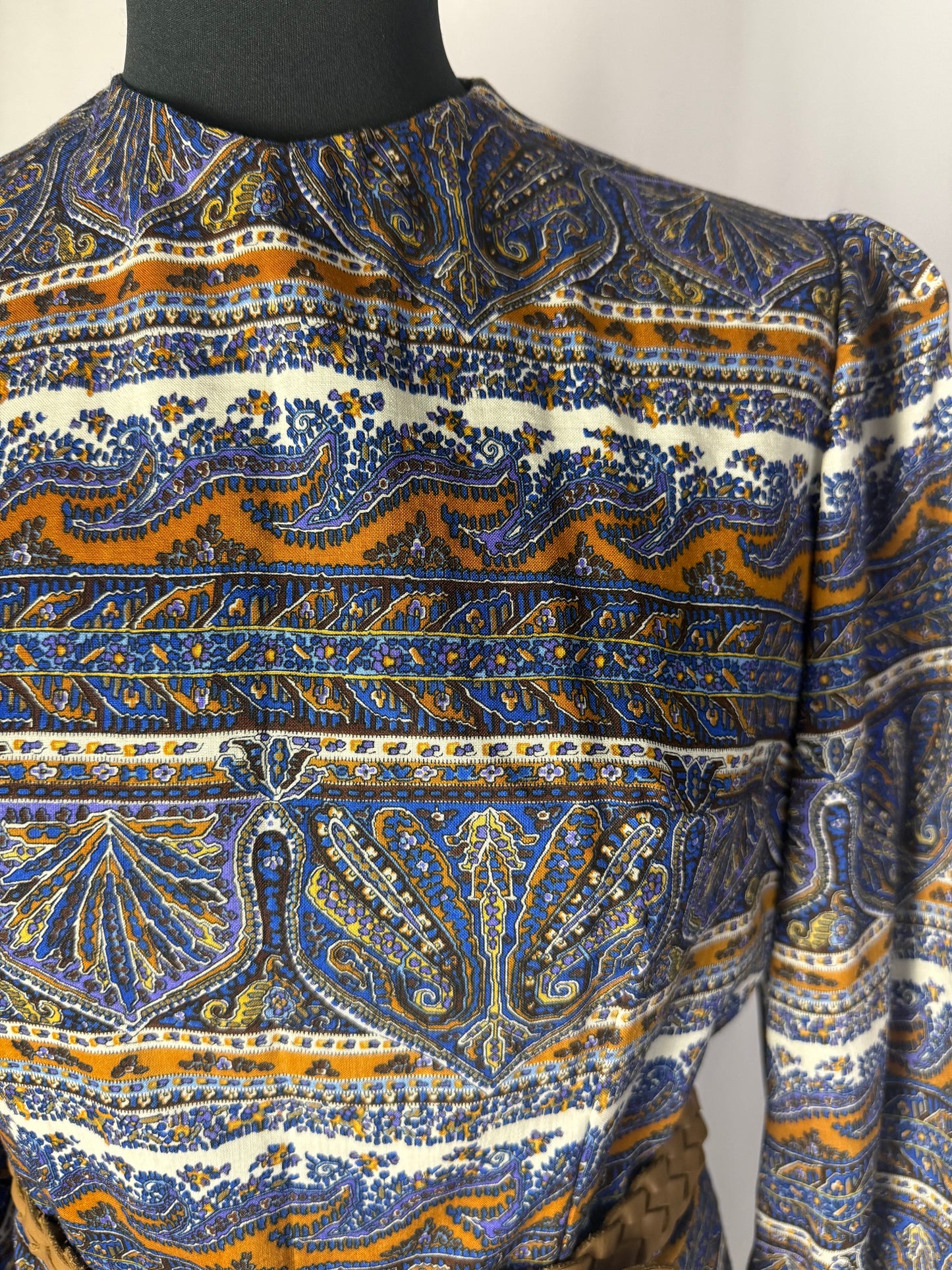 Abito sartoriale anni ‘70 con stampa paisley - TG. 40/42