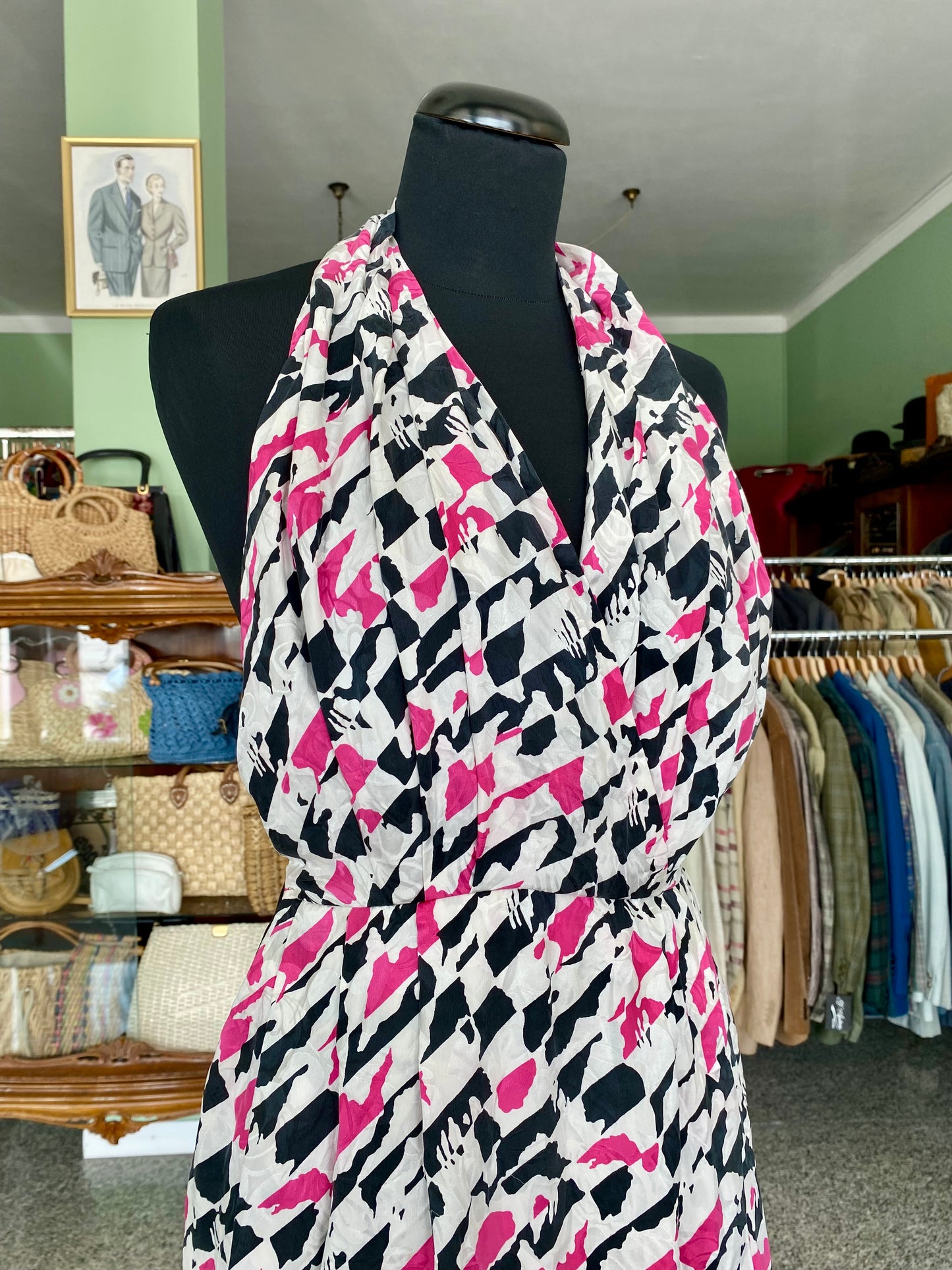 Abito sartoriale anni ’80 in pura seta – schiena scoperta - TG. 38
