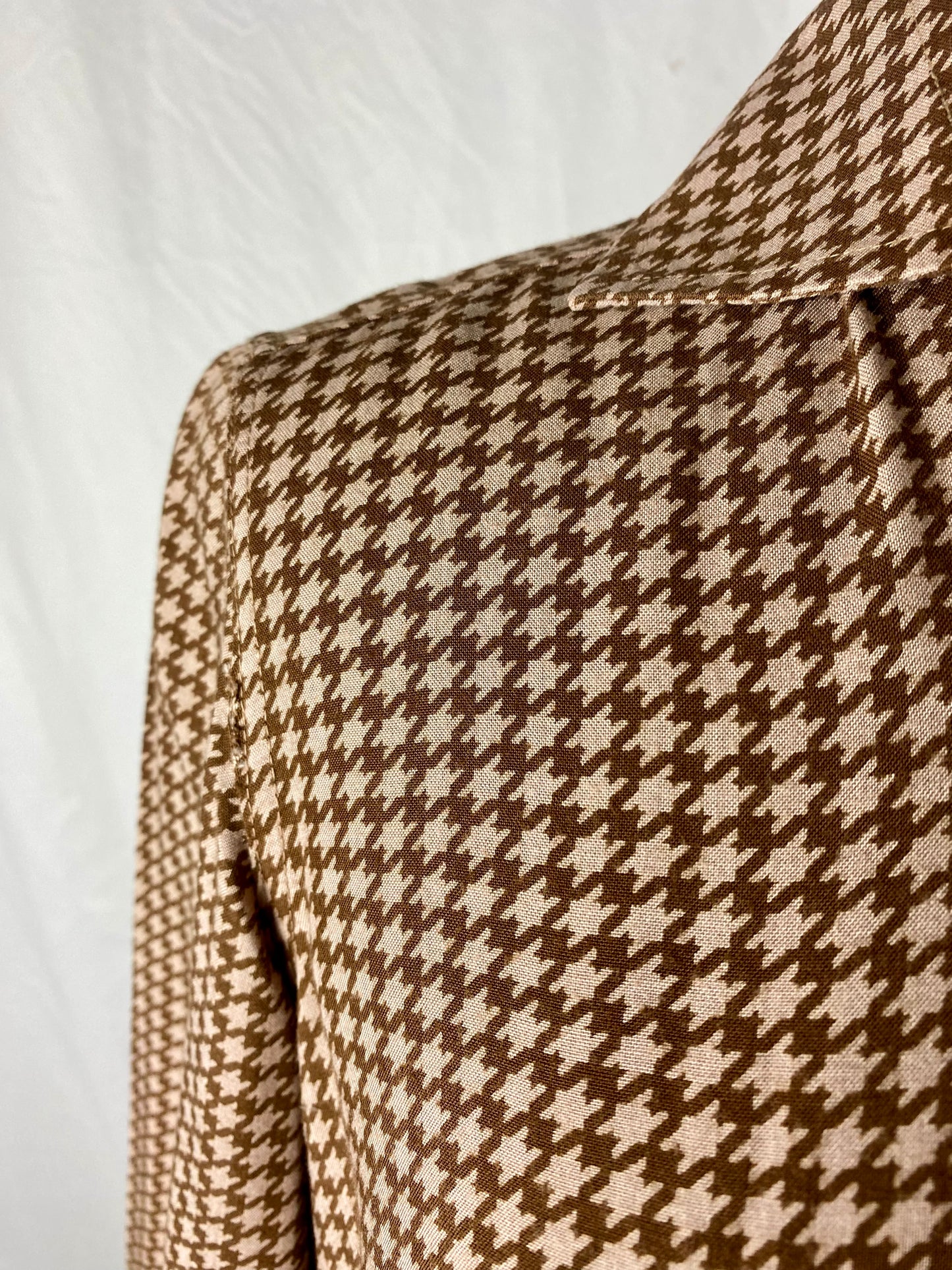 Camicia pied de poule nocciola - TG. 42/44