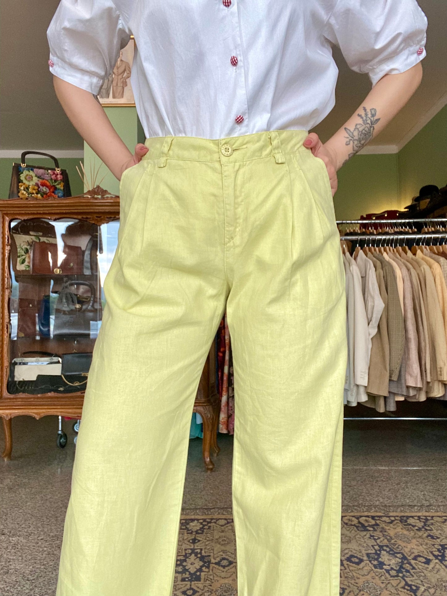 Pantaloni 100% lino Guess - TG. 44