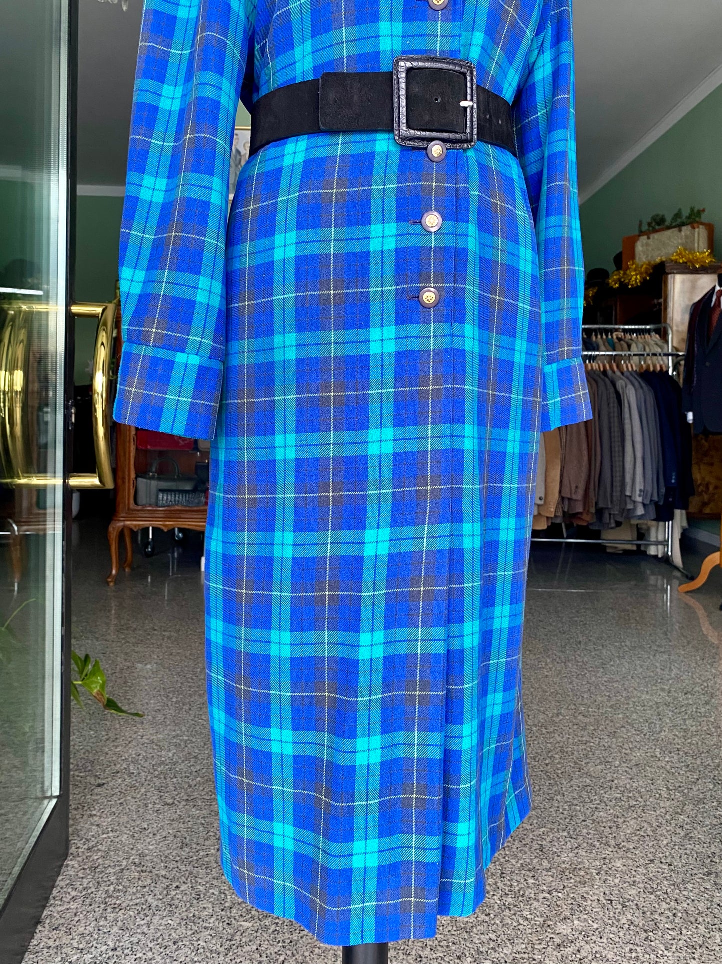 Abito tartan blu - TG. 44/46