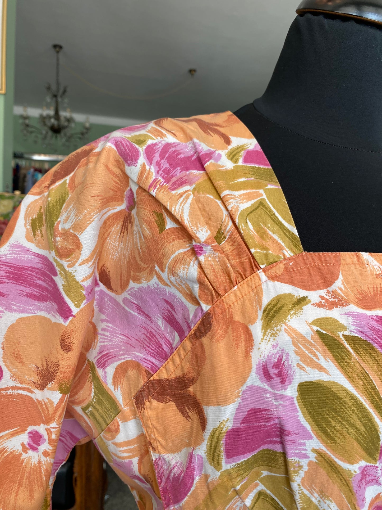 Abito in cotone con stamp floreale - TG. 42 circa