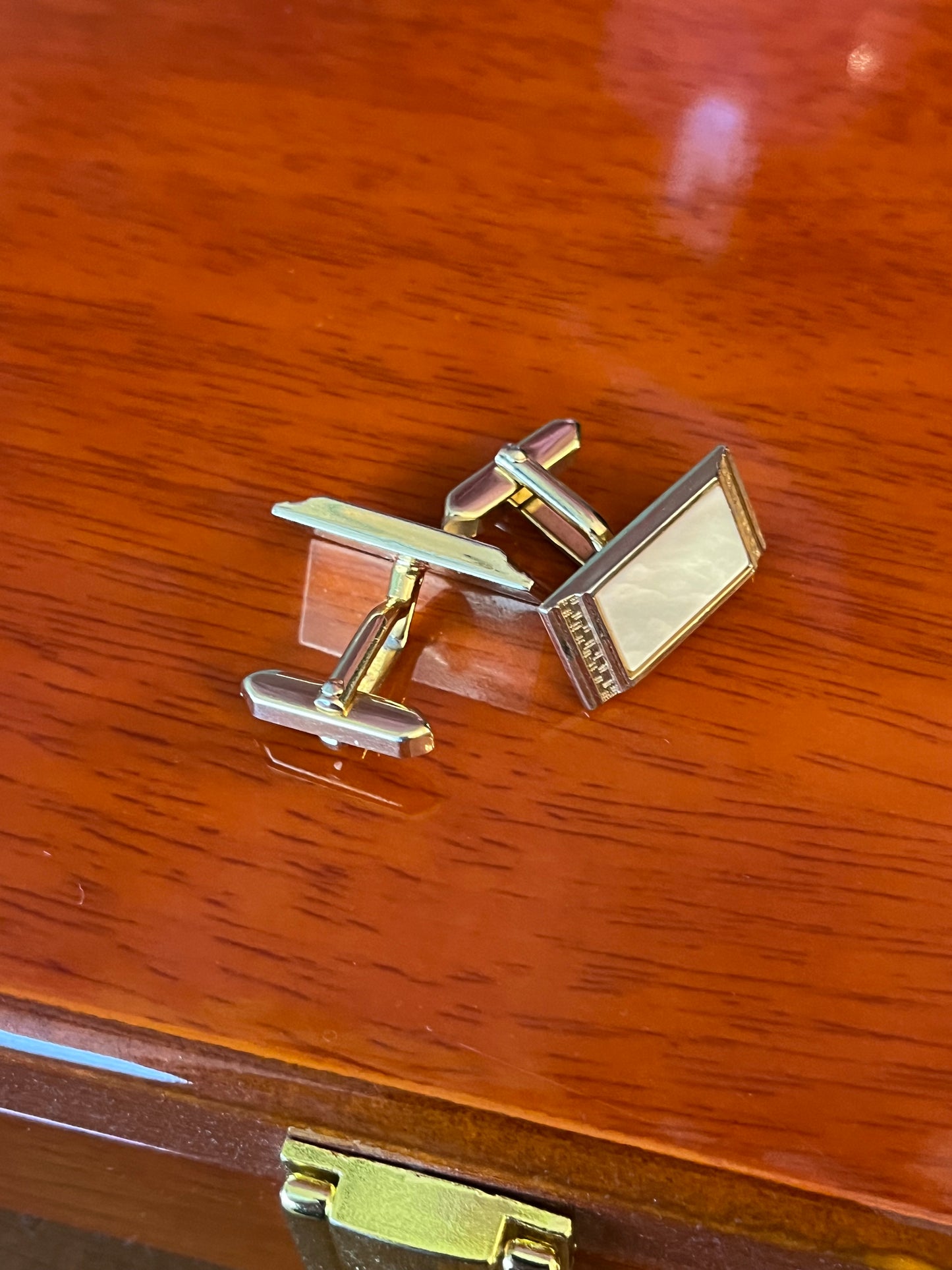 Gemelli madreperla rettangolari