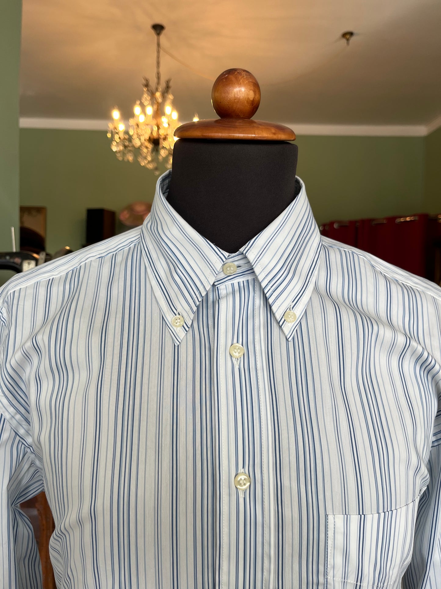 Camicia anni ‘80 bianca e blu tg. M