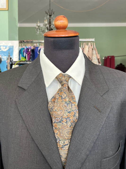 Cravatta anni ‘80 floreale