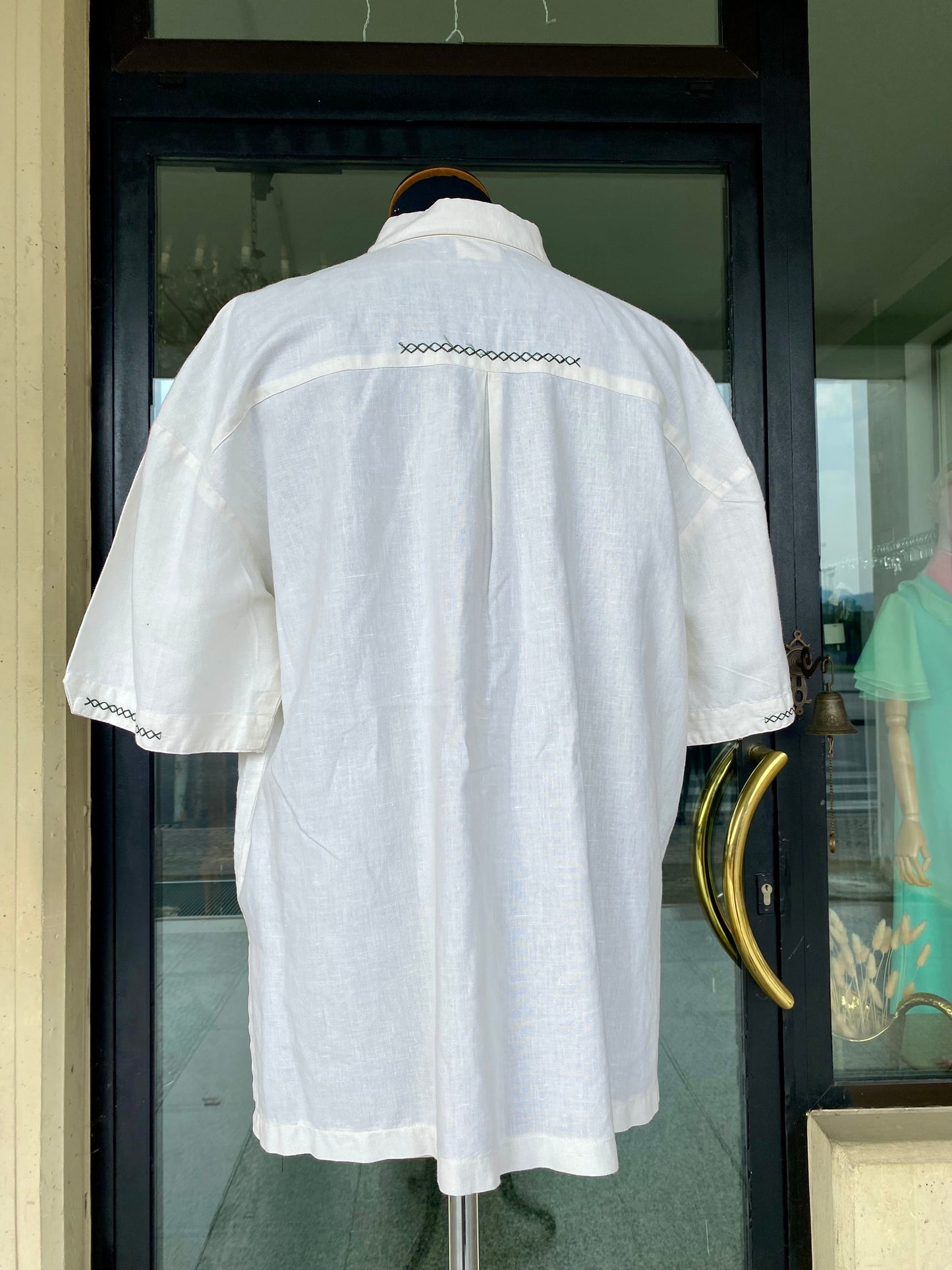 Camicia tirolese in lino misto cotone - TG. 48/50