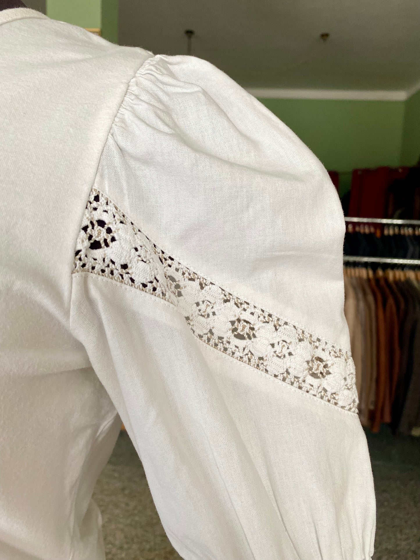 Blusa tirolese in cotone - TG. 38/40
