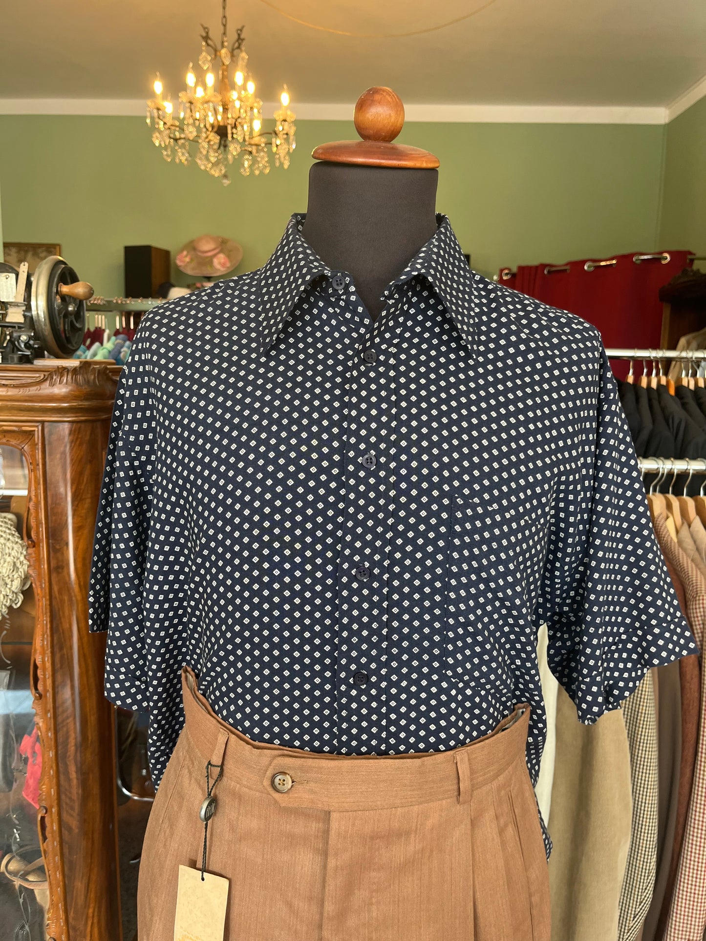 Camicia anni ‘80 a maniche corte viscosa M-L