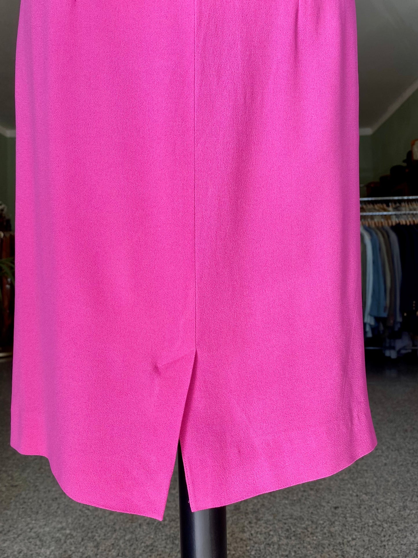 Tubino anni ‘90 fucsia in crepe di seta - TG. 42/44