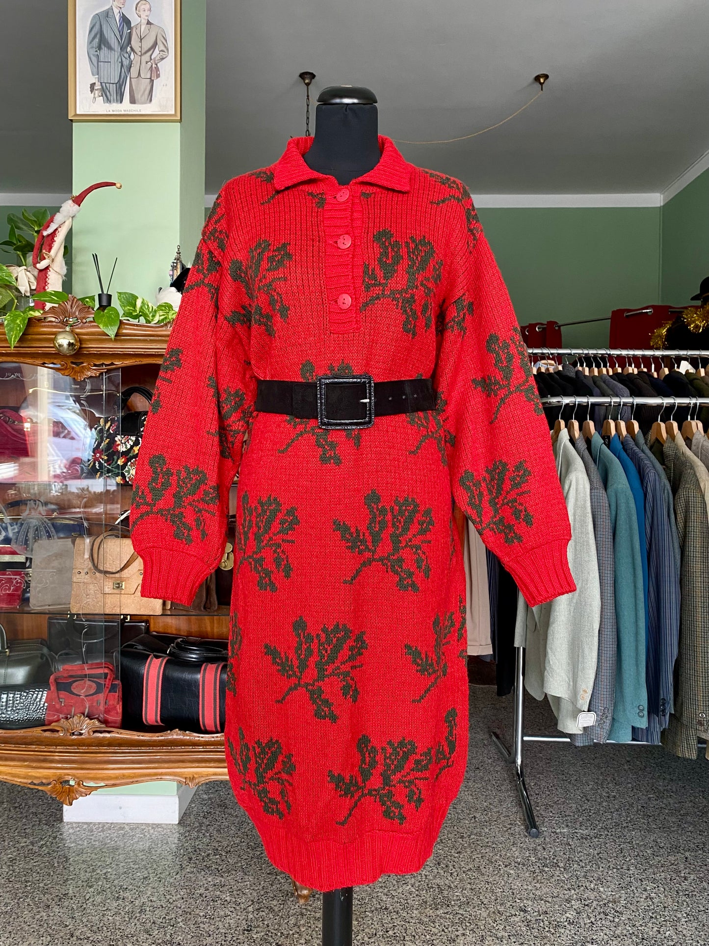 Abito in lana con aghifogli - TG. 42/44/46