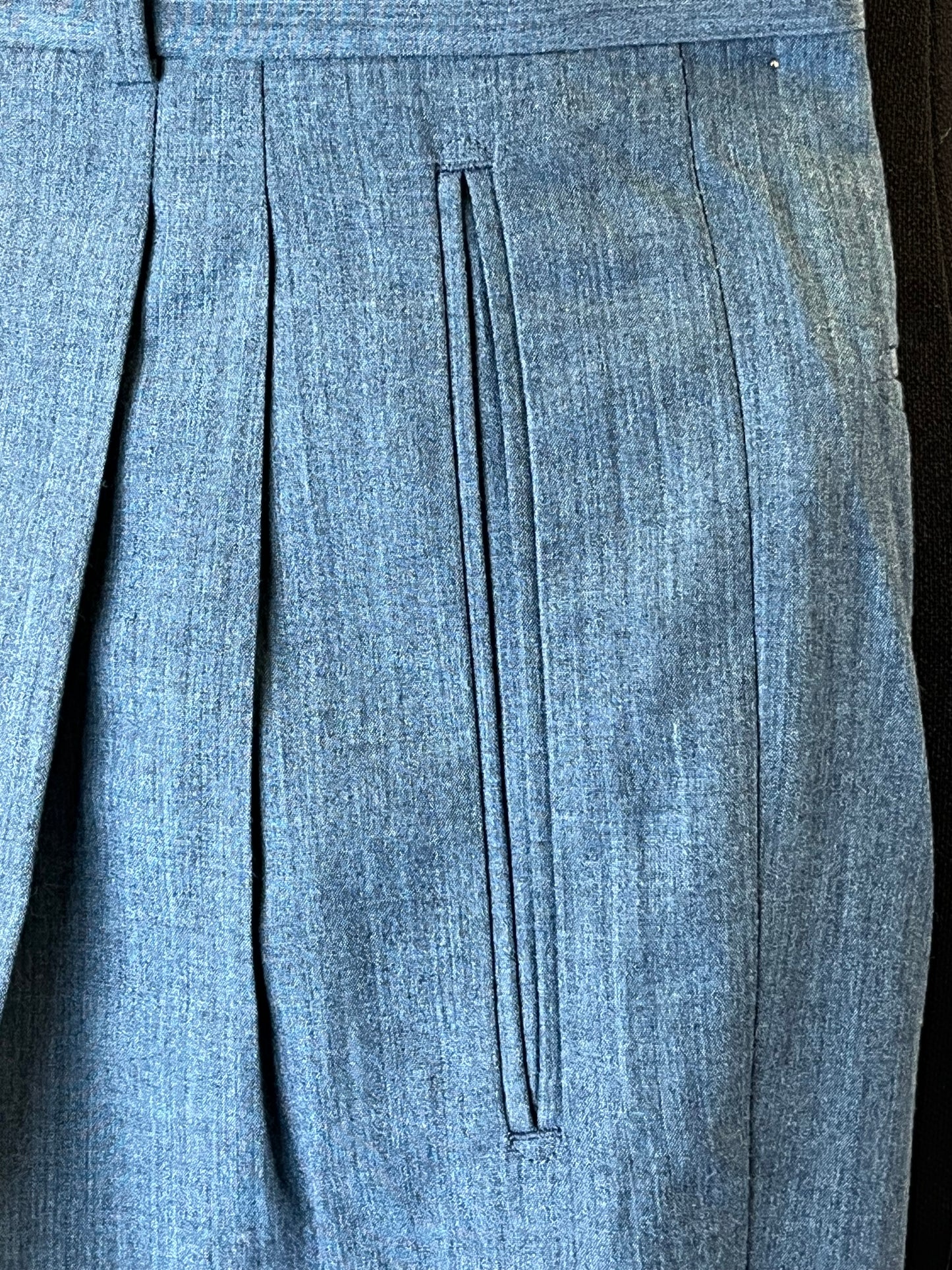 Calzoni fresco di lana celeste tg. 50