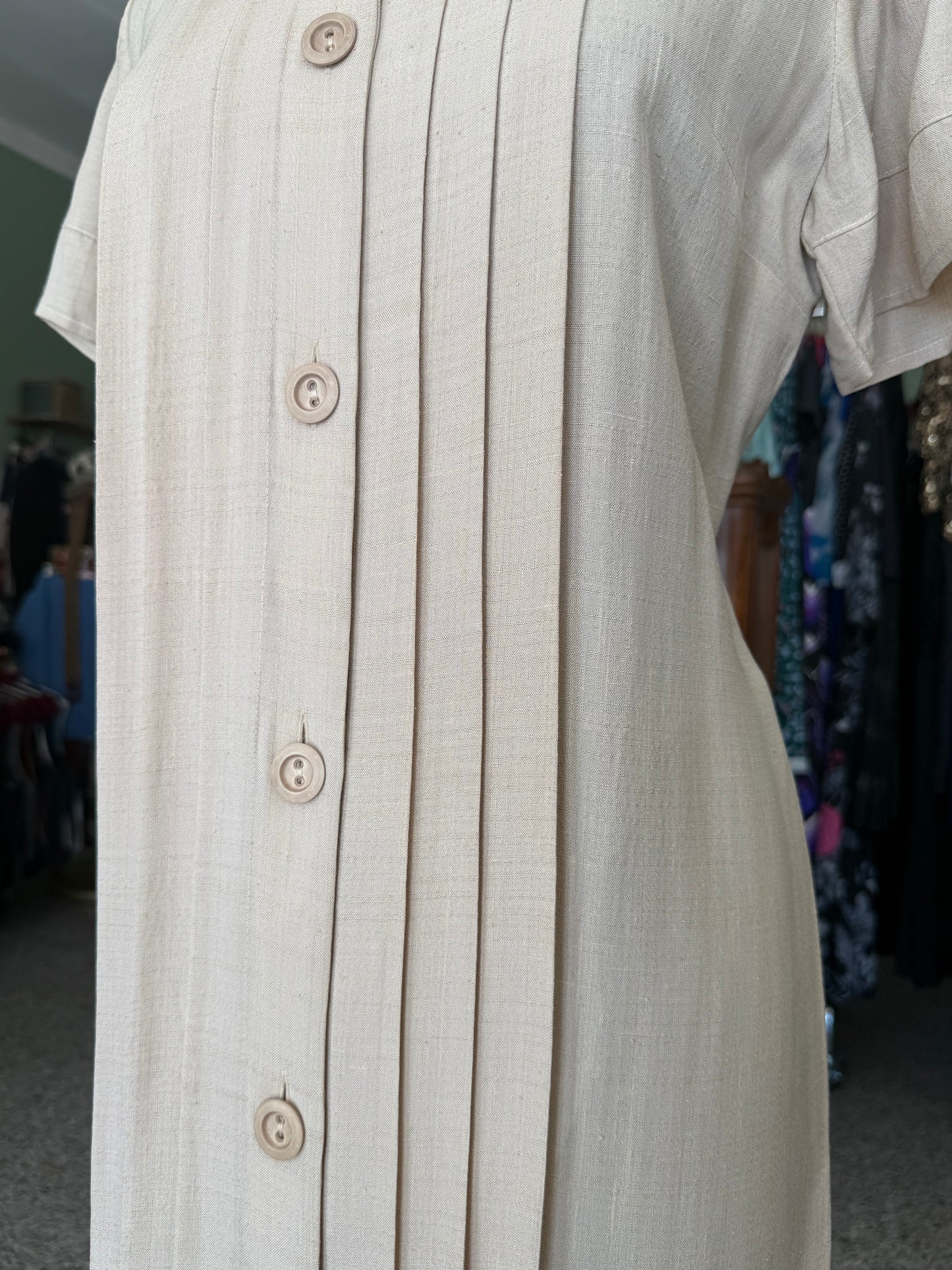Abito sartoriale anni ‘60 lino e seta - TG. 44/ 46