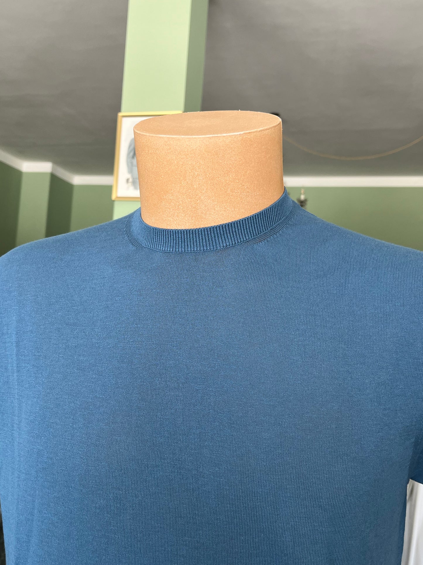 T-shirt a maniche corte cotone/lino tg. 48