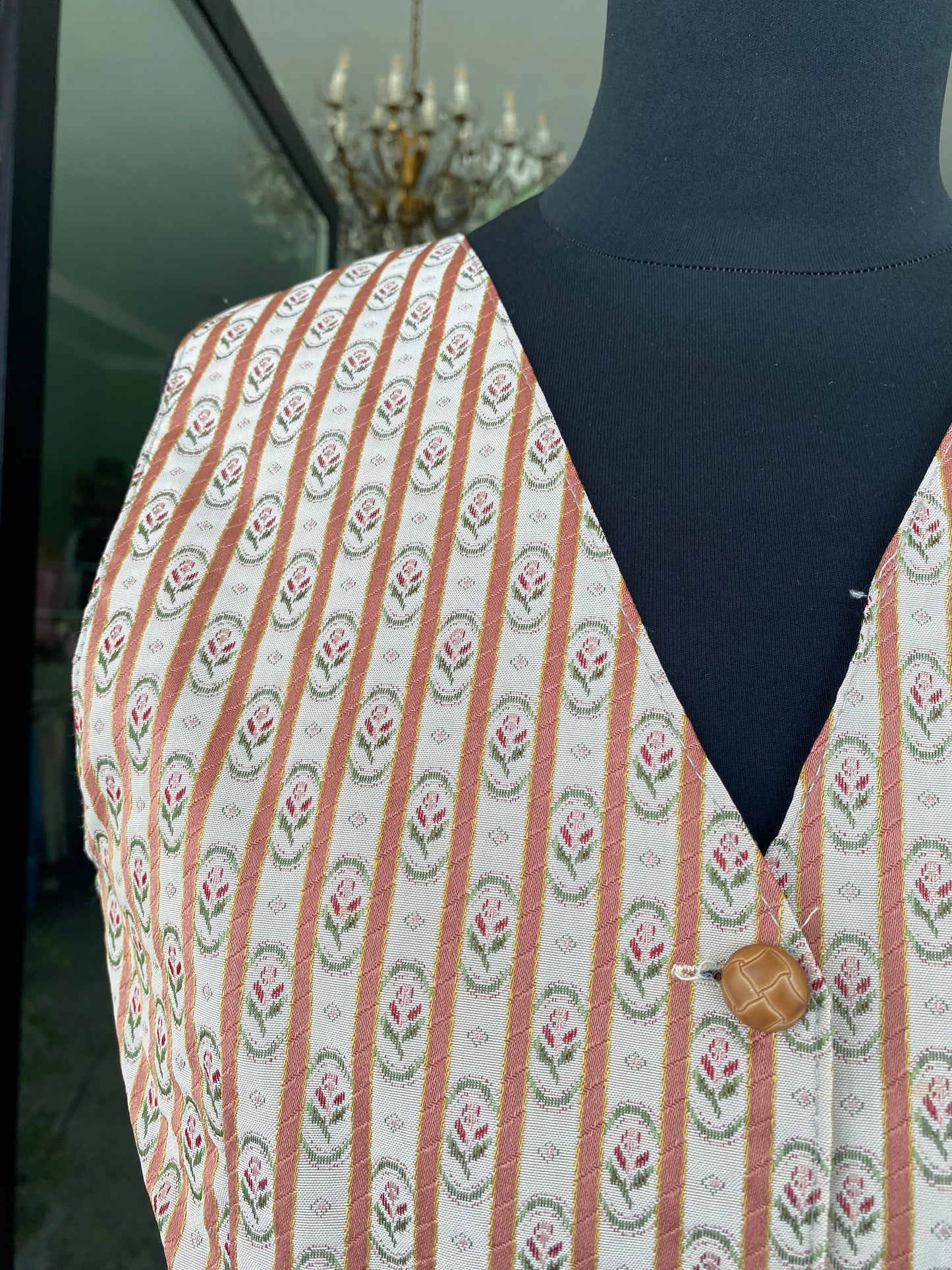 Gilet anni ‘70 con fiorellini - TG. 40/42
