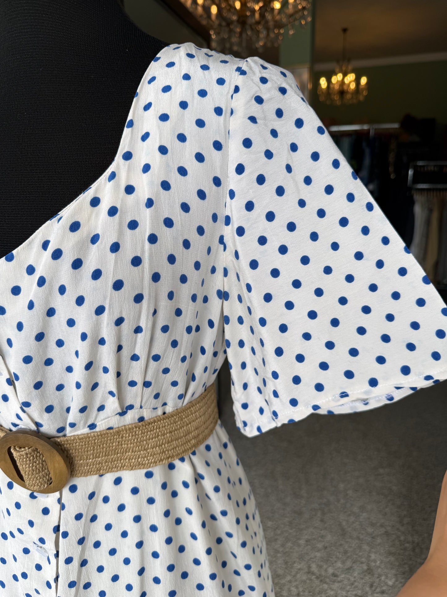 Abito sartoriale in seta a pois - TG. 46/48