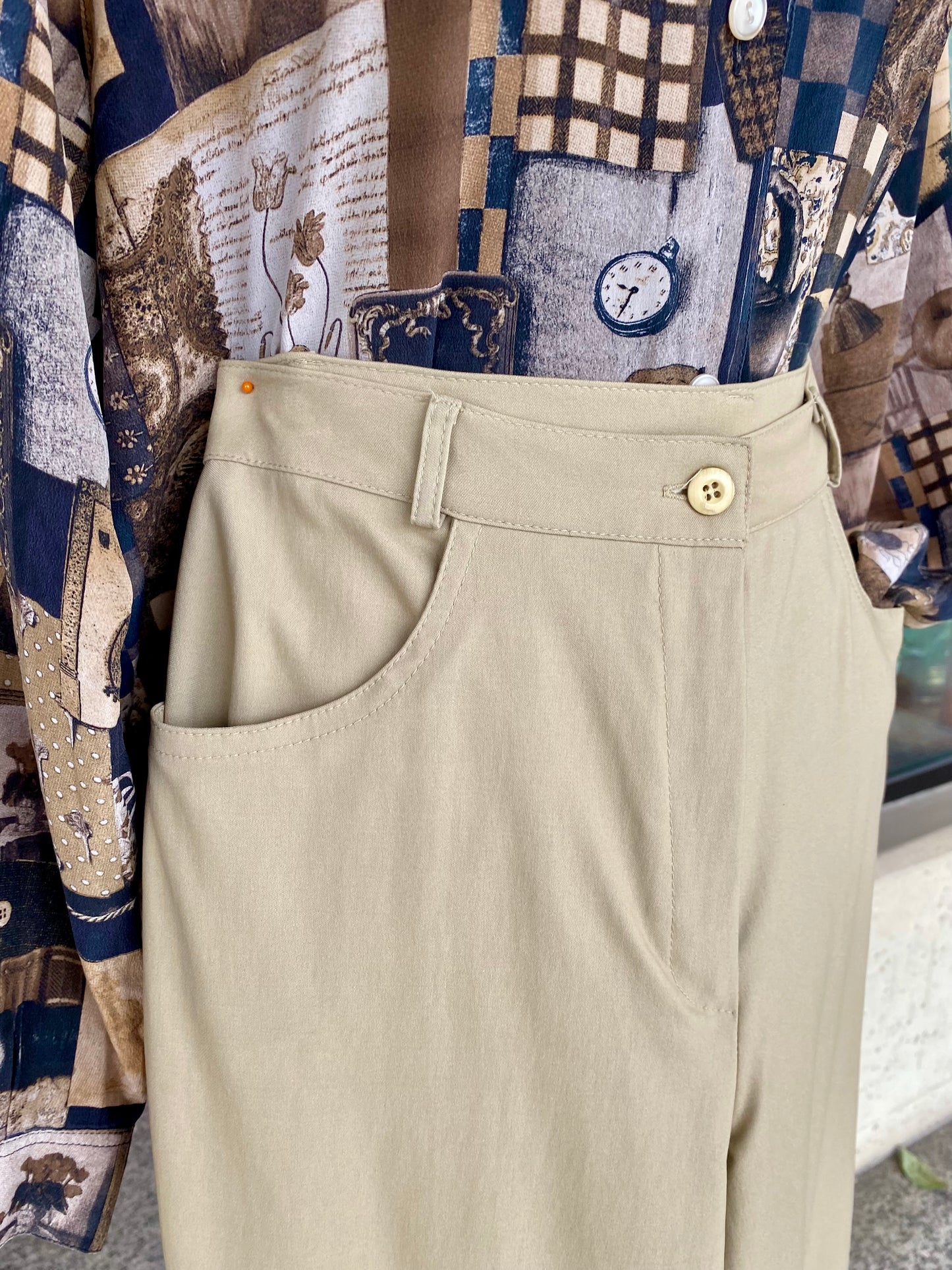 Pantaloni classici beige - TG. 40