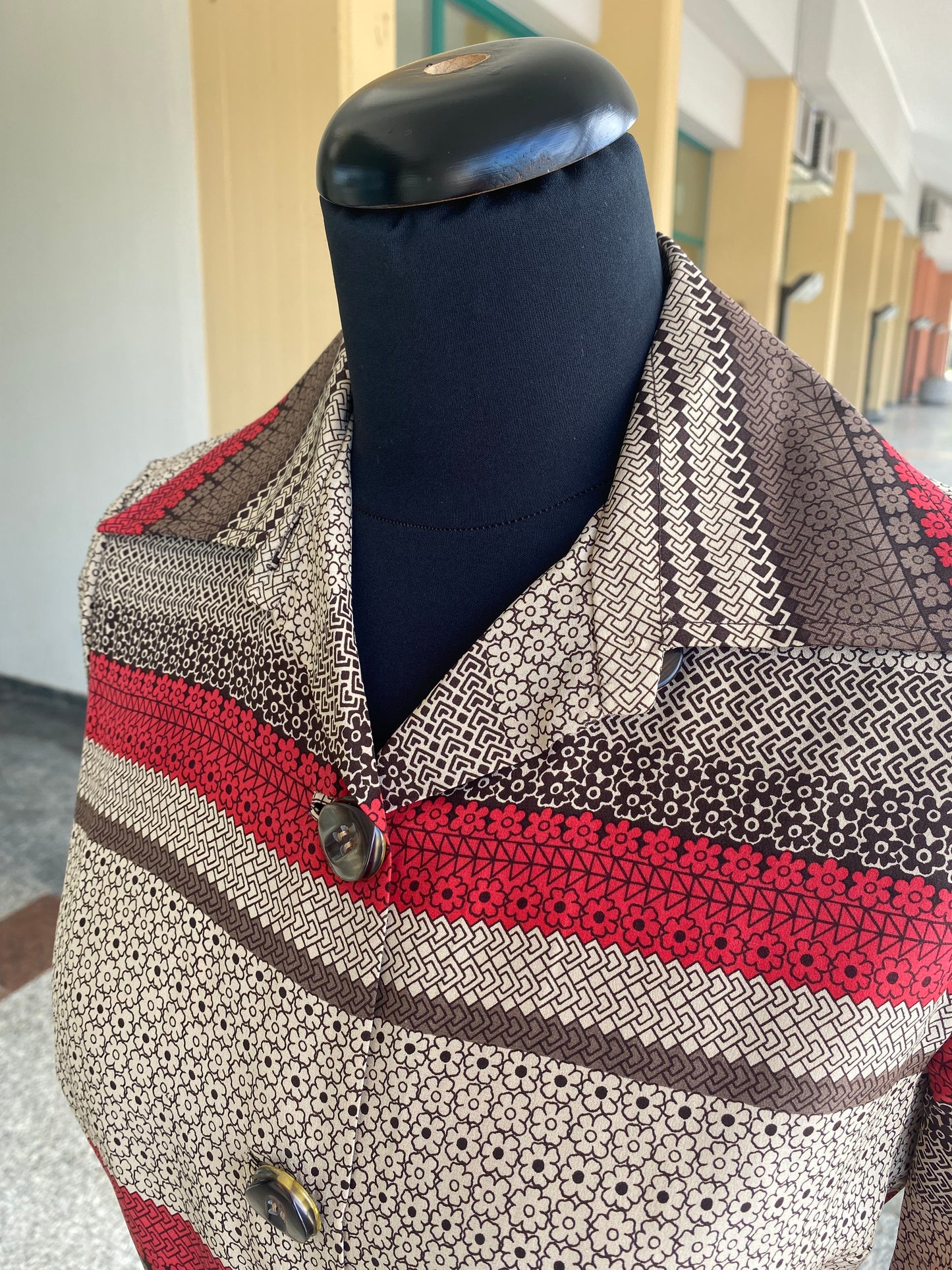 Abito anni ‘70 sartoriale in pura seta - TG. 40