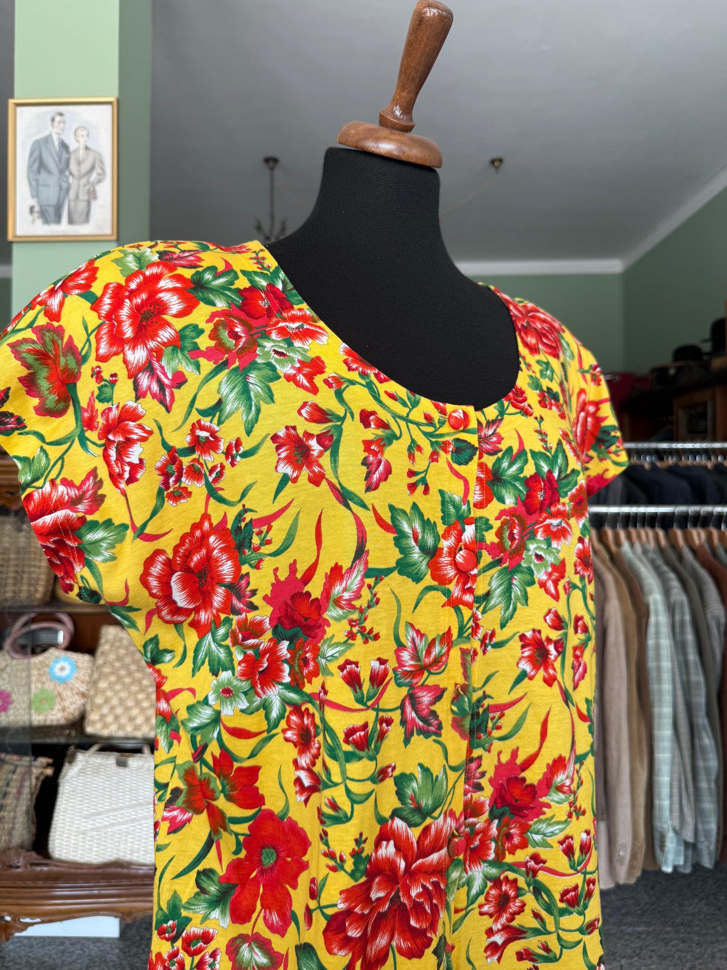 Blusa in cotone con stampa floreale - TG. 46 circa