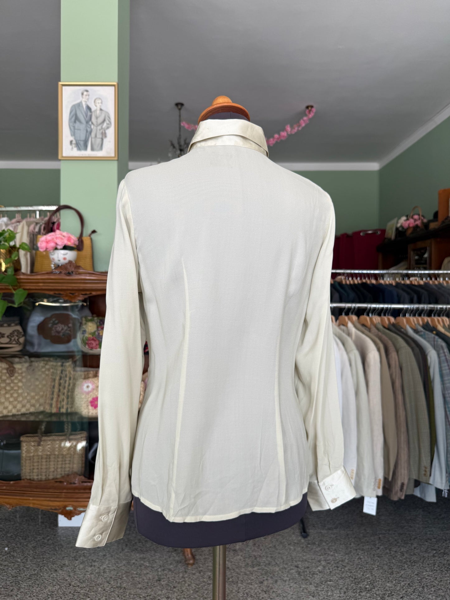 Camicia in crepe avorio - TG. 40/42