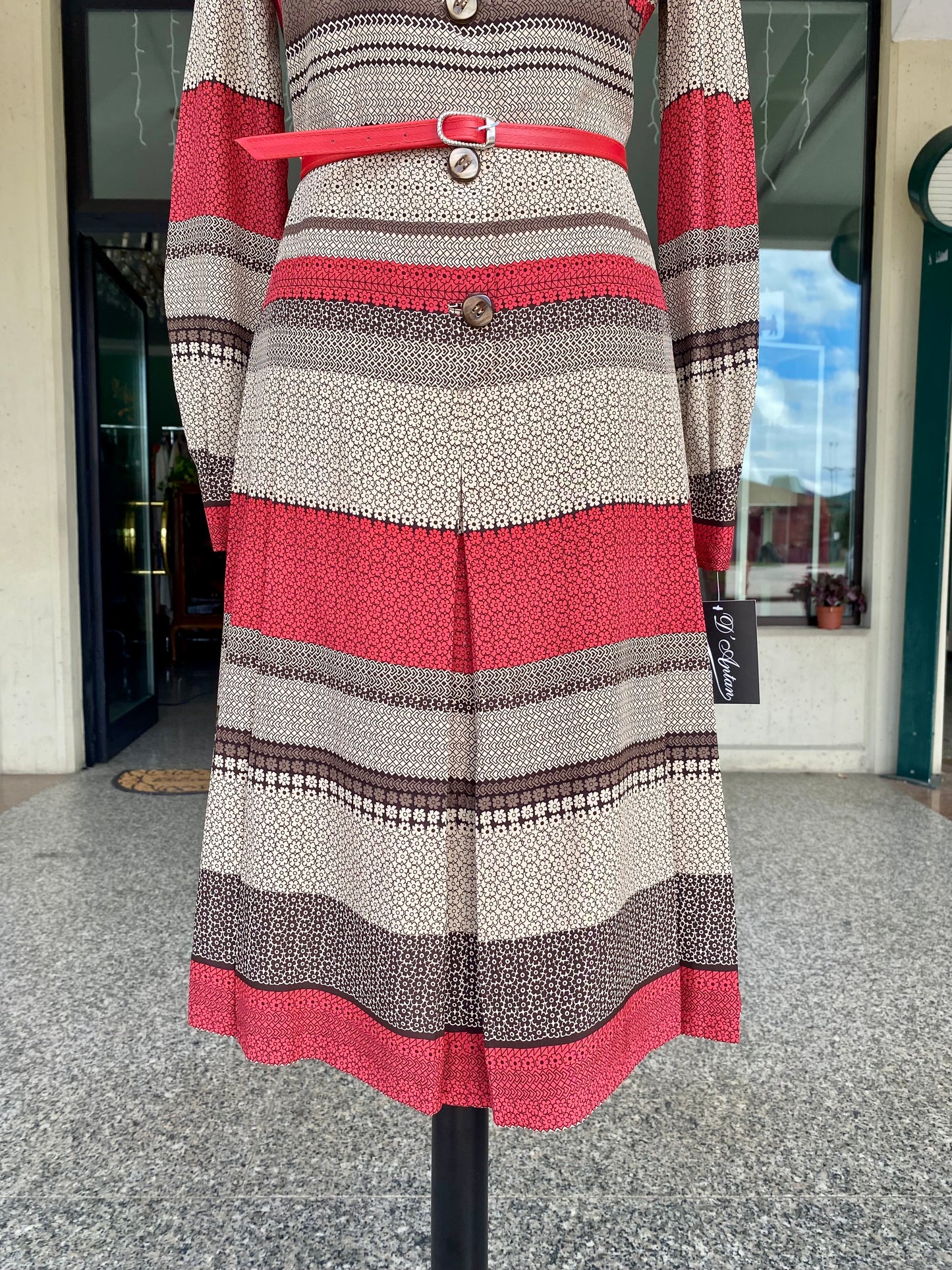Abito anni ‘70 sartoriale in pura seta - TG. 40