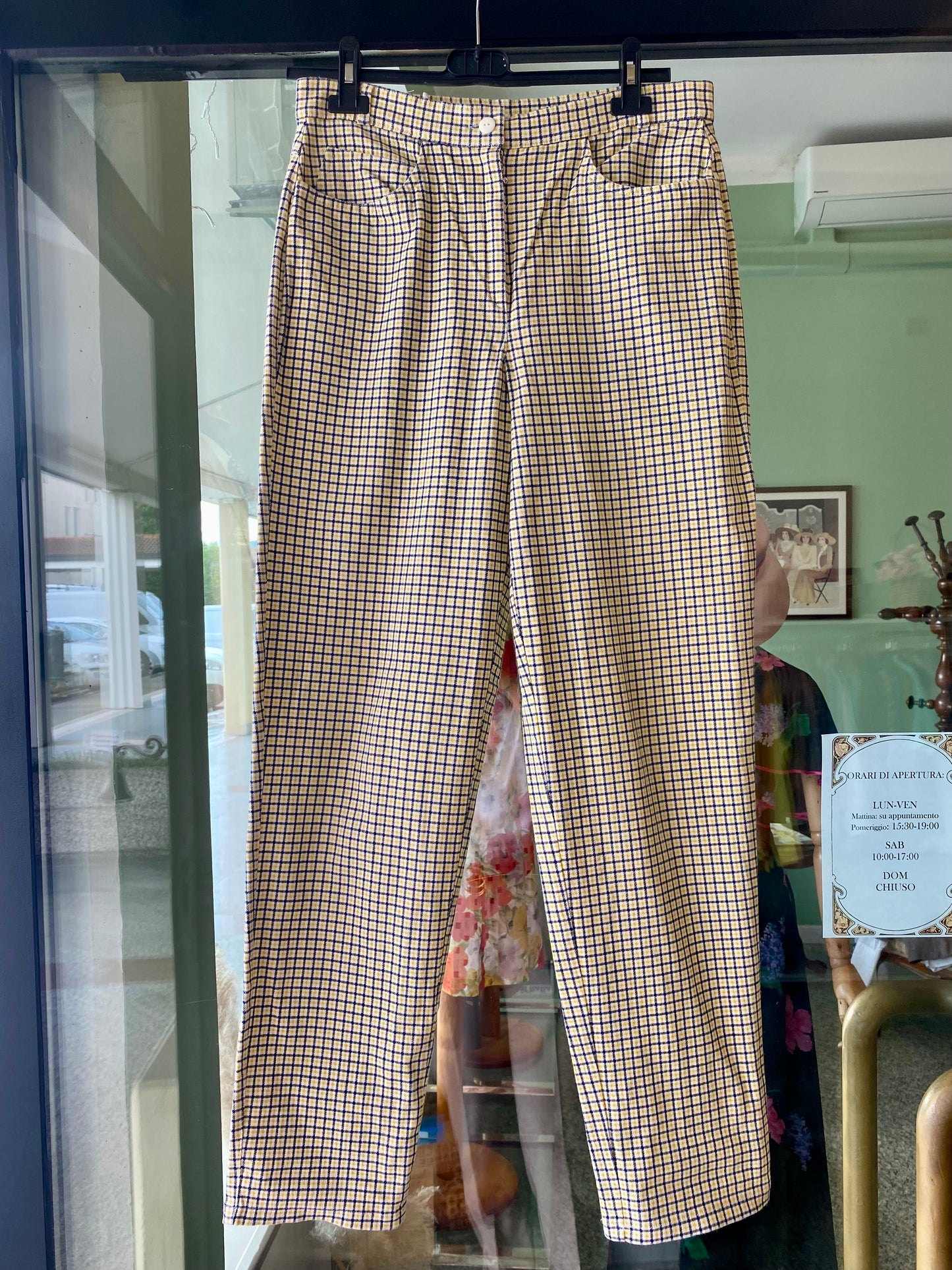 Pantaloni a quadri 100% cotone - TG. 42