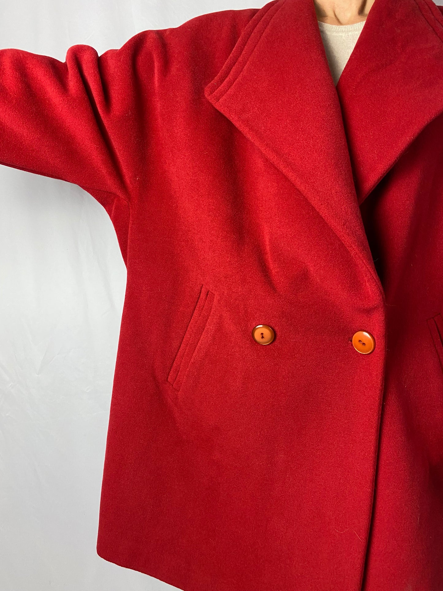 Cappotto rosso anni ‘80 - TG. Ok da 48 in su - guarda le misure